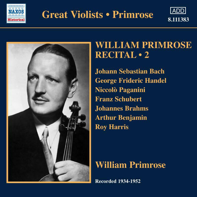 Picture of William Primrose - William Primrose Recital Volume 2