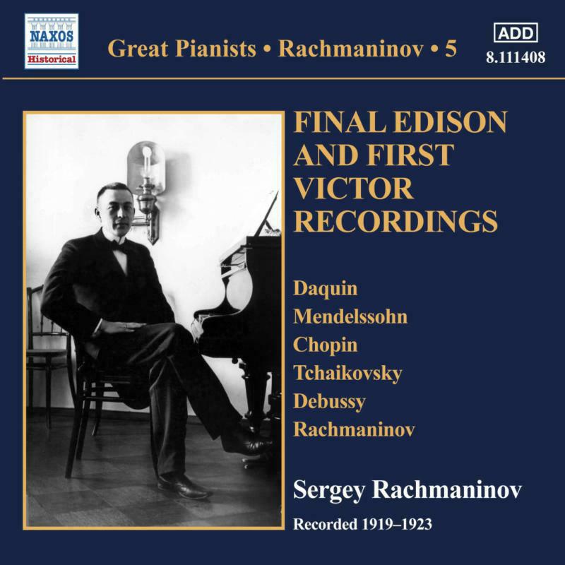 Picture of Sergey Rachmaninov - Great Pianists: Sergey Rachmaninov - Final Edison and First Victor Recordings, Vol. 5