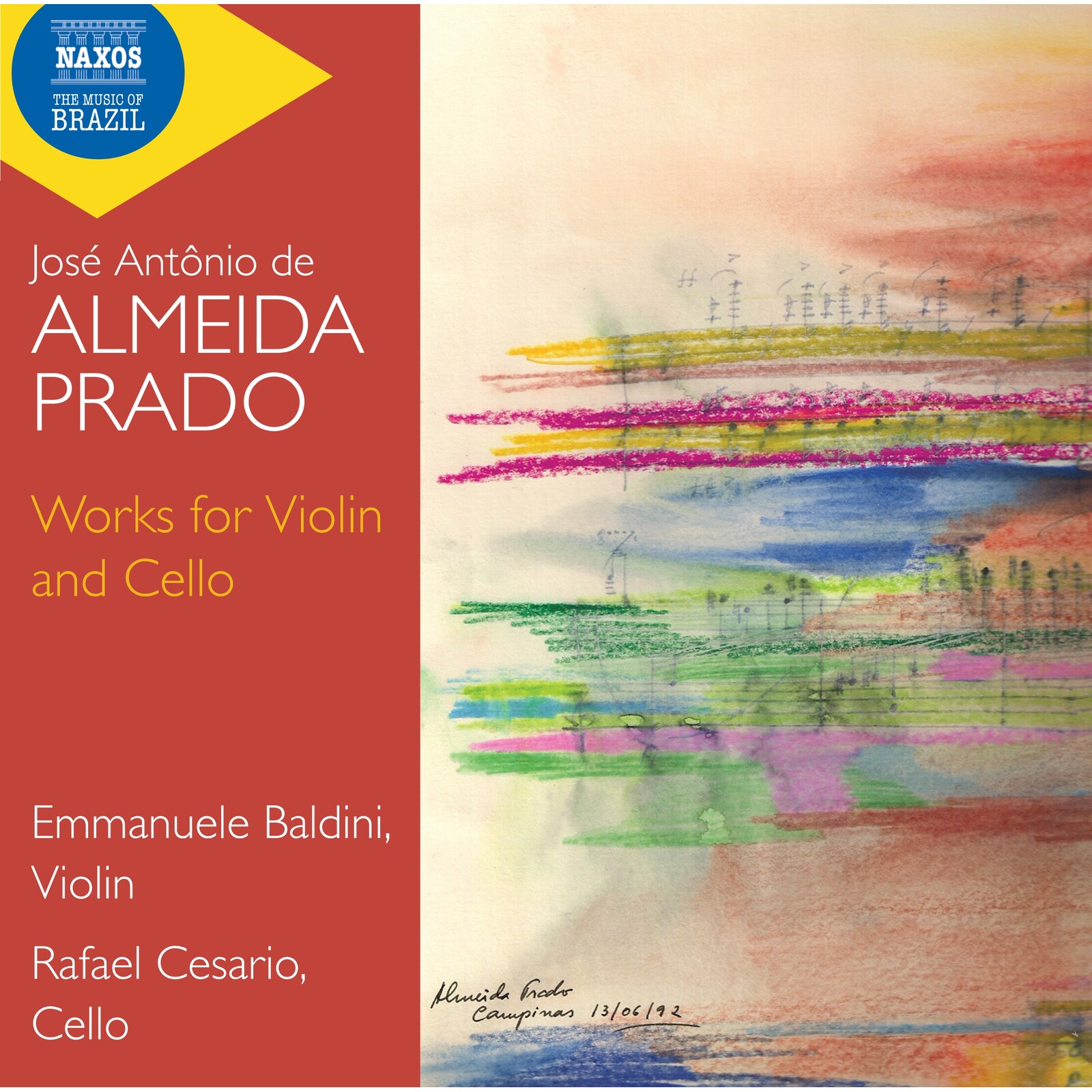 Picture of Emmanuele Baldini; Rafael Cesario - Jose Antonio de Almeida Prado: Works for Violin and Cello