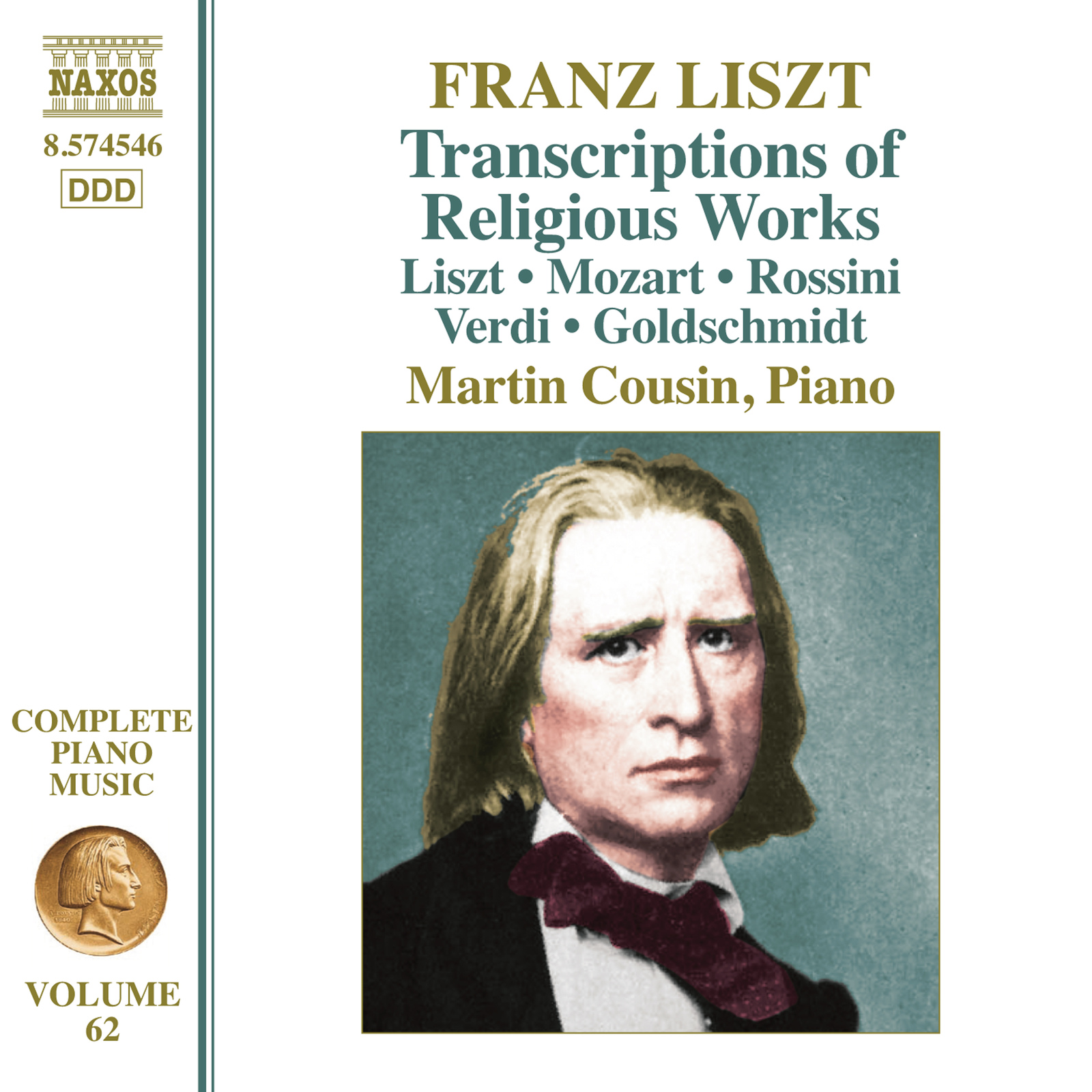 Picture of Martin Cousin - Franz Liszt: Complete Piano Music, Vol. 62 - Transcriptions of Religious Works