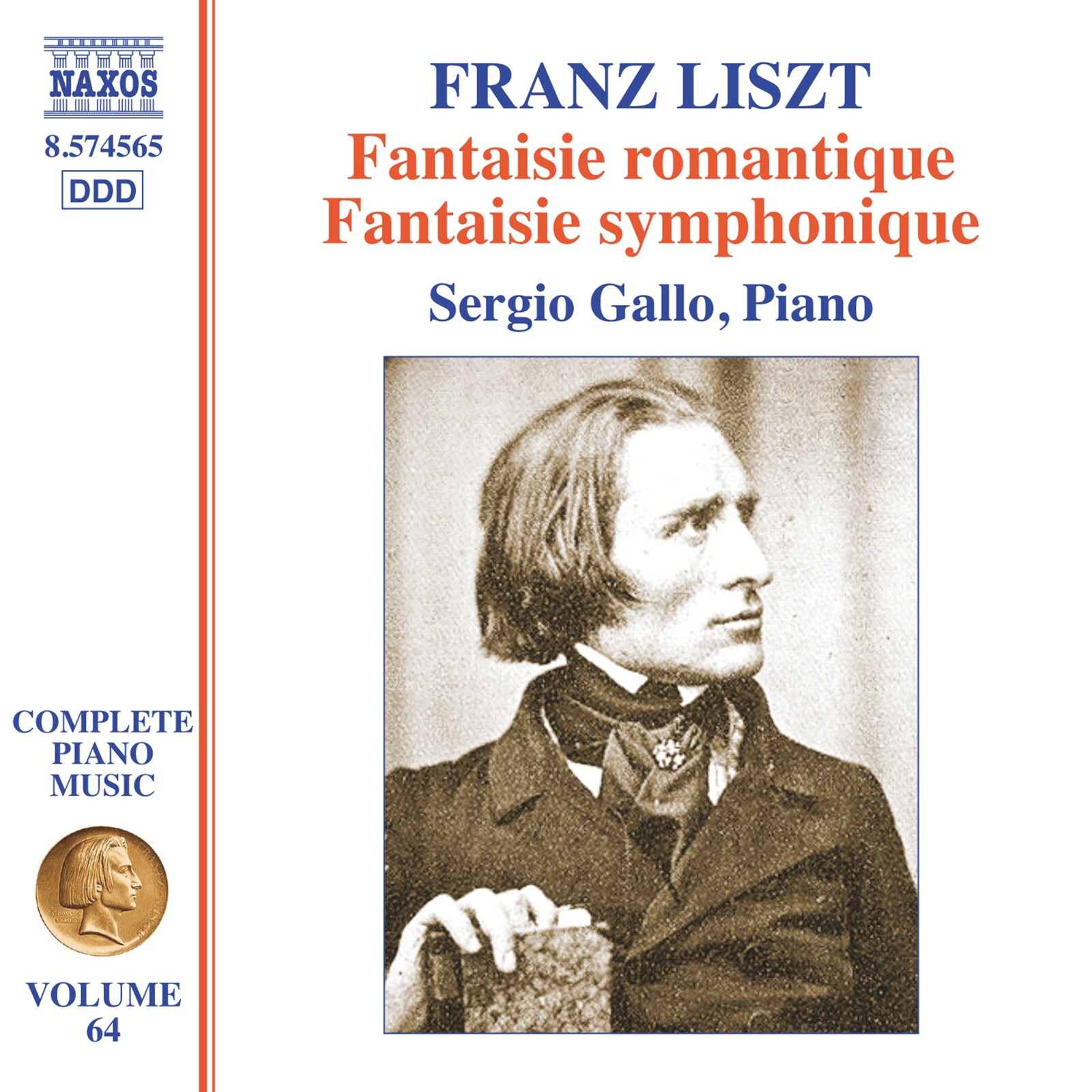 Picture of Sergio Gallo - Franz Liszt: Complete Piano Music, Vol. 64 - Fantaisie romantique; Fantaisie symphonique