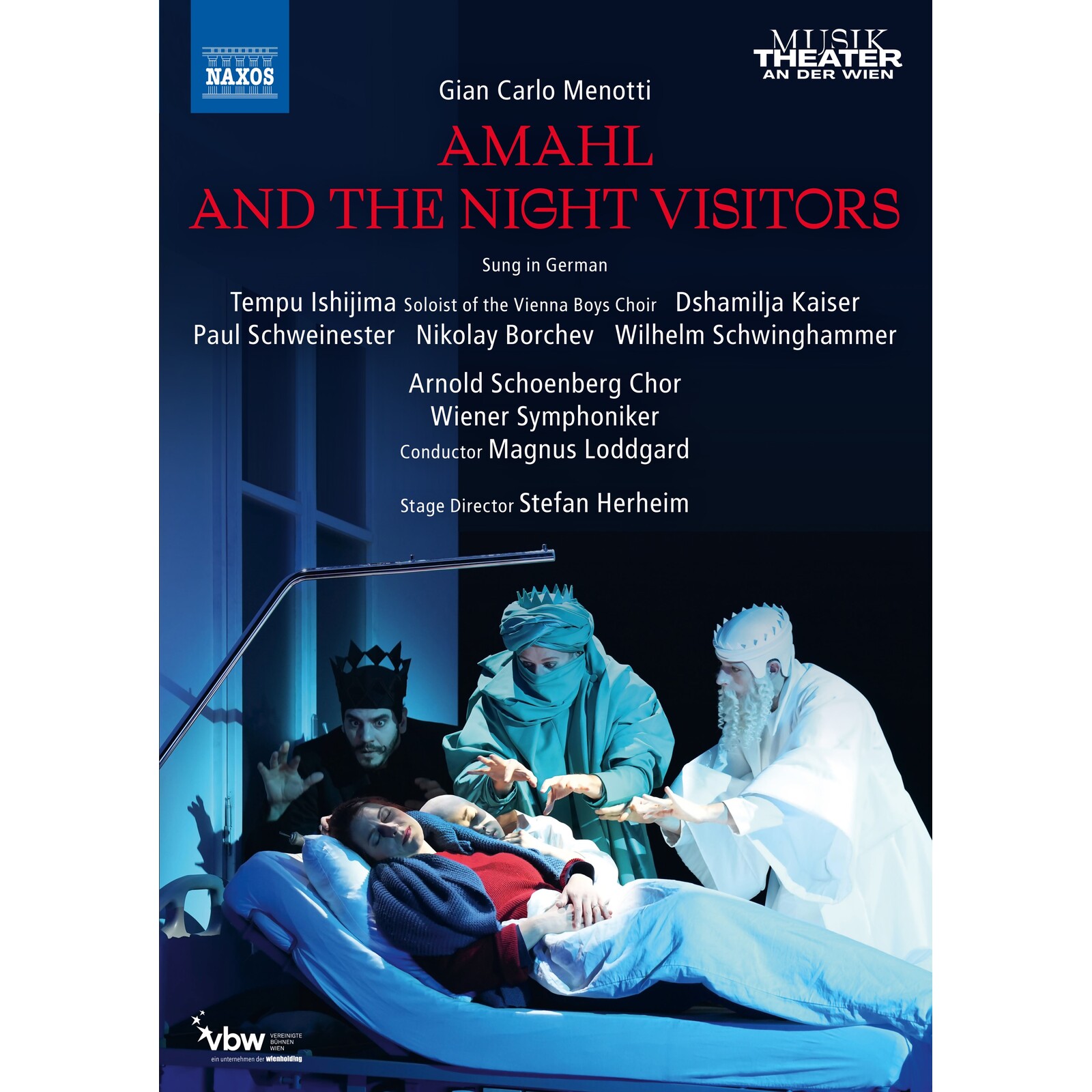 Picture of Arnold Schoenberg Chor; Wiener Symphoniker; Stefan Herheim; Tempu Ishijima; Soloists of the Vienna Boys Choir; Dshamilja Kaiser; Paul Schweinester; Nikolay Borchev; Wilhelm Schwinghammer; Magnus Loddgard - Gian Carlo Menotti: Amahl and the Night Visitors
