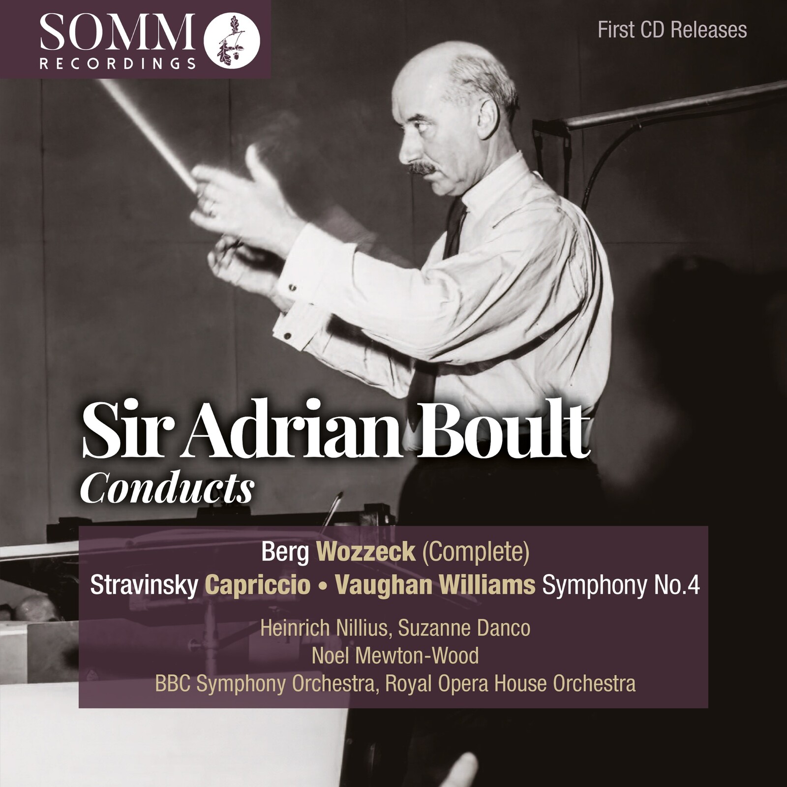 Picture of Heinrich Nillius; Suzanne Danco; Parry Jones; BBC Symphony Orchestra; Noel Mewton Wood; Royal Opera House Orchestra; Sir Adrian Boult - Sir Adrian Boult conducts Berg's Wozzeck, Stravinsky's Capriccio and Vaughan Williams' Symphony No. 4