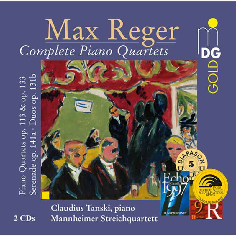 Picture of Claudius Tanski / Mannheimer Streichquartett - Max Reger: Complete Piano Quartets