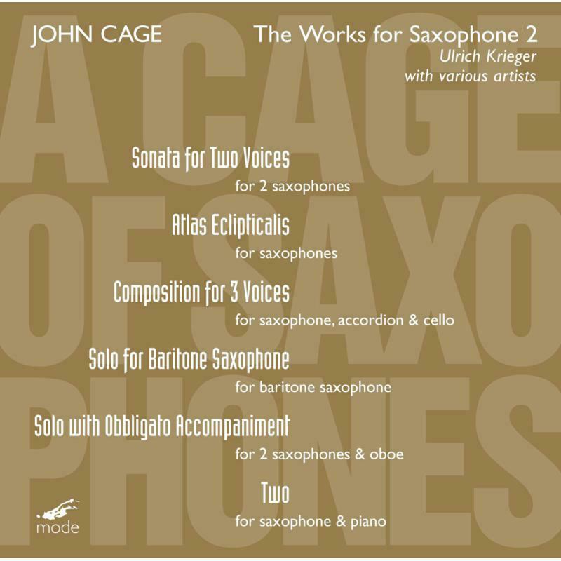 Picture of Ulrich Krieger - John Cage: Cage Edition 24 - A Cage Of Saxophones, 1