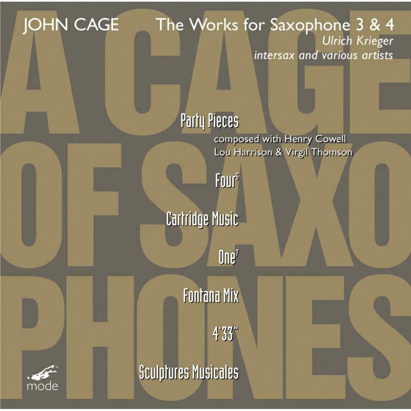Picture of Ulrich Krieger - John Cage: Cage Edition 42-A Cage of Saxophones 3 & 4