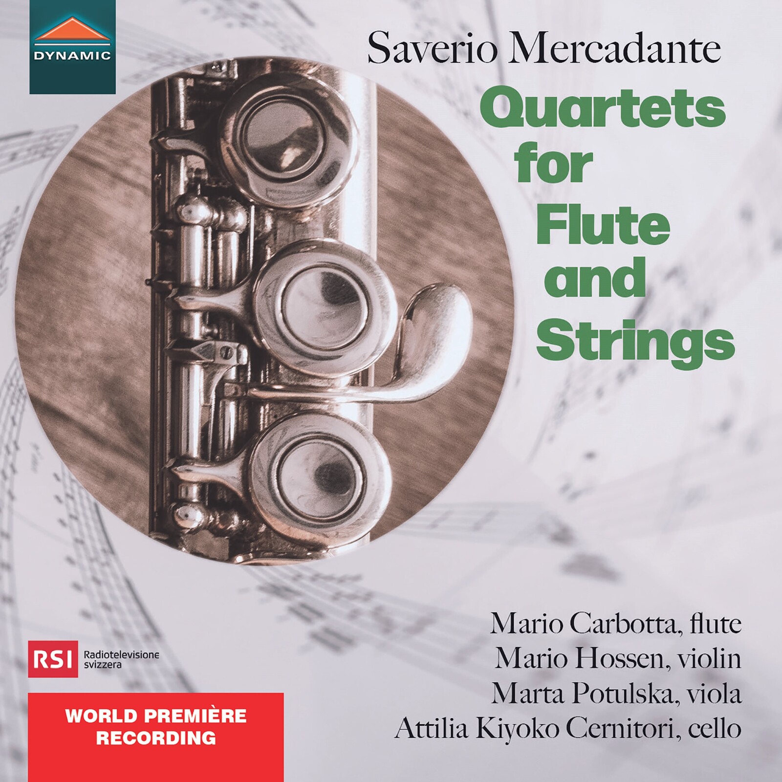 Picture of Mario Carbotta; Mario Hossen; Marta Potulska; Attilia Kiyoko Cernitori - Saverio Mercadante: Quartets for Flute and Strings