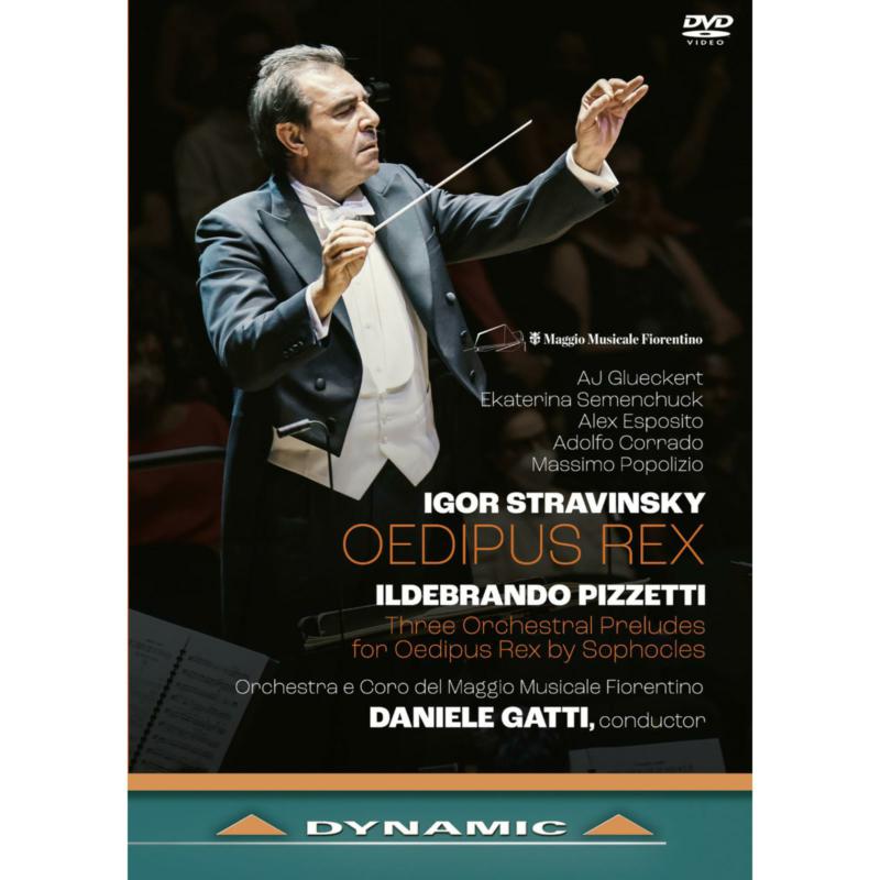 Picture of AJ Glueckert; Ekaterina Semenchuck; Alex Esposito; Adolfo Corrado; Luca Bernard; Sebastian Geyer; Massimo Popolizio; Lorenzo Fratini; Tiziano Mancini; Orchestra e Coro del Maggio Musicale Fiorentino; Daniele Gatti - Igor Stravinsky: Oedipus Rex; Ildebrando Pizzetti: Three Orchestral Preludes for Oedipus Rex by Sophocles