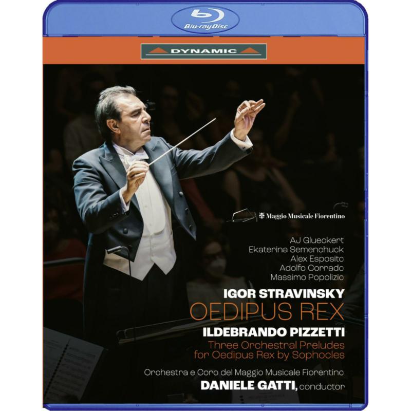 Picture of AJ Glueckert; Ekaterina Semenchuck; Alex Esposito; Adolfo Corrado; Luca Bernard; Sebastian Geyer; Massimo Popolizio; Lorenzo Fratini; Tiziano Mancini; Orchestra e Coro del Maggio Musicale Fiorentino; Daniele Gatti - Igor Stravinsky: Oedipus Rex; Ildebrando Pizzetti: Three Orchestral Preludes for Oedipus Rex by Sophocles