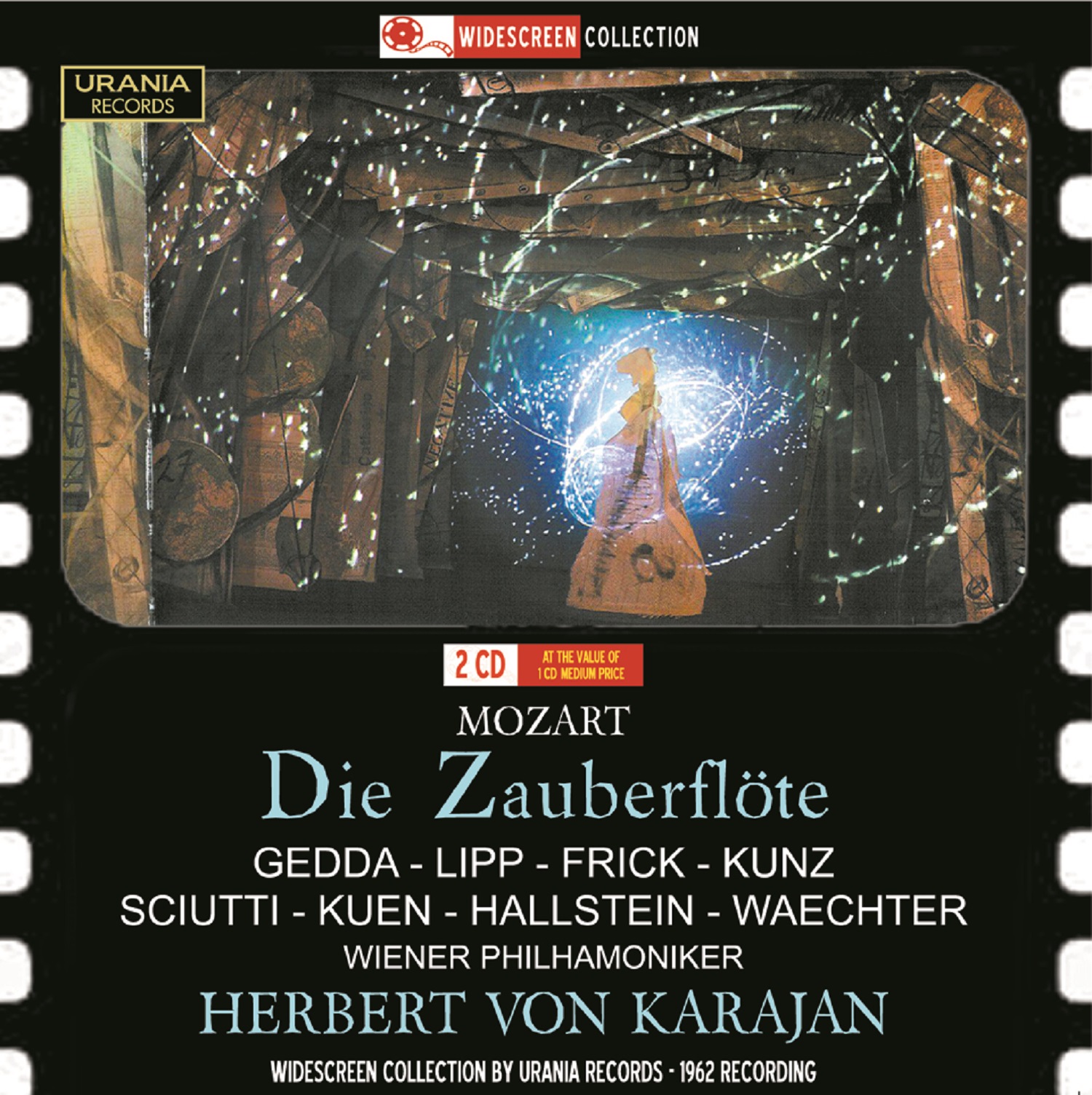 Picture of Gottlob Frick, Nicolai Gedda, Wilma Lipp, Ilse Hallstein, Wiener Philharmoniker Orchestra, Herbert von Karajan - Karajan conducts: Il flauto Magico
