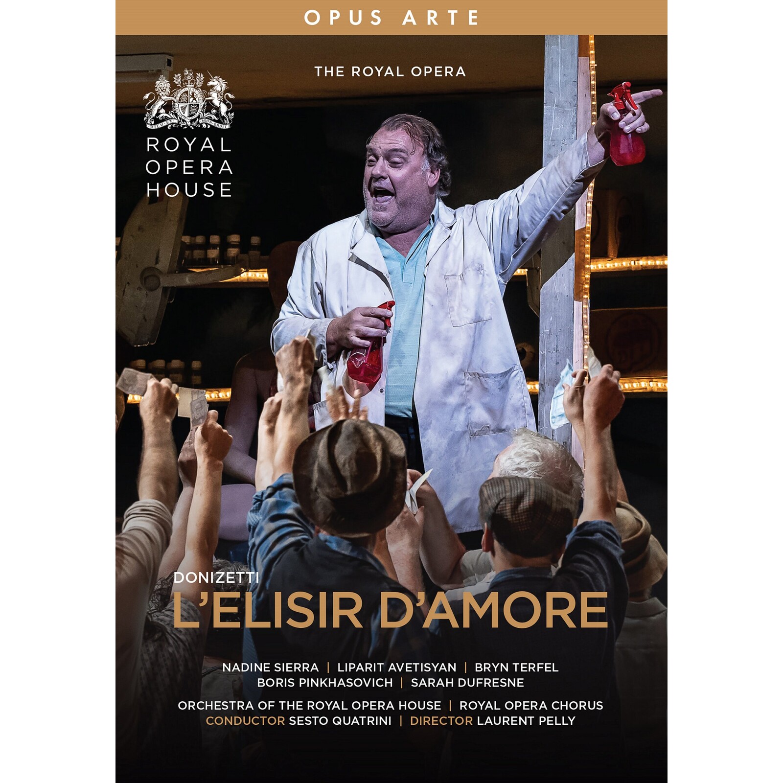 Picture of Nadine Sierra; Liparit Avetisyan; Bryn Terfel; Boris Pinkhasovich; Sarah Dufresne; Royal Opera Chorus; Orchestra of the Royal Opera House; Sesto Quatrini - Gaetano Donizetti: L'elisir d'amore