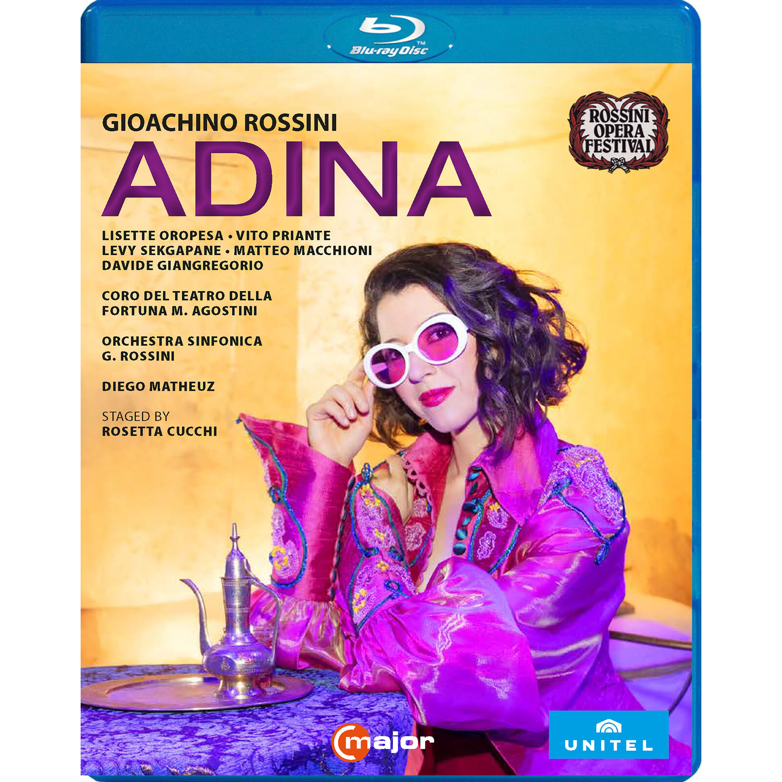 Picture of Lisette Oropesa; Vito Priante; Levy Sekgapane; Matteo Macchioni; Davide Giangregorio; Coro del Teatro della Fortuna M. Agostini; Orchestra Sinfonica G. Rossini; Rosetta Cucchi; Diego Matheuz - Gioachino Rossini: Adina