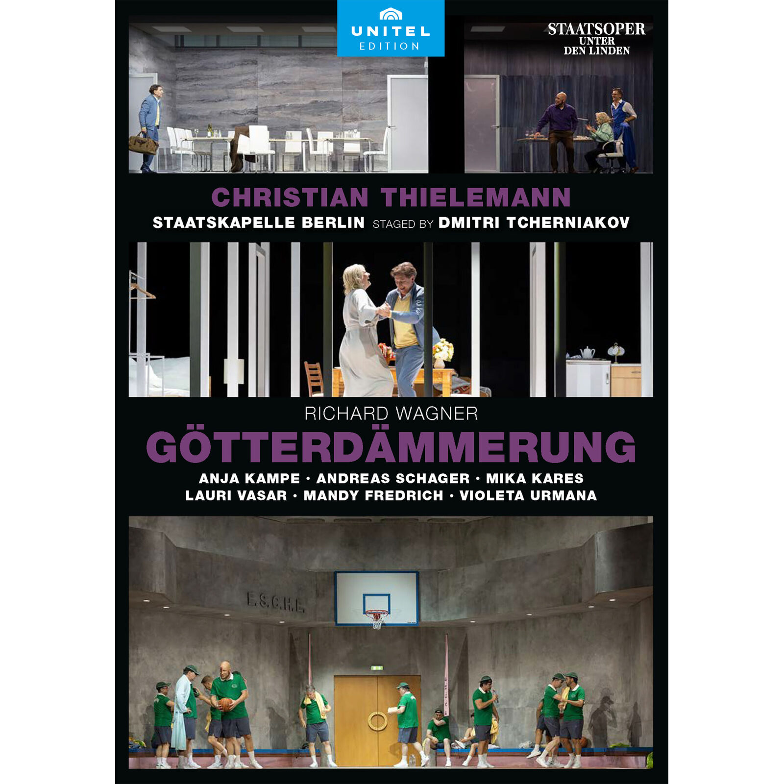 Picture of Anja Kampe; Andreas Schager; Mika Kares; Lauri Vasar; Mandy Fredrich; Violeta Urmana; Staatskapelle Berlin; Dmitri Tcherniakov; Christian Thielemann - Richard Wagner: Gotterdammerung