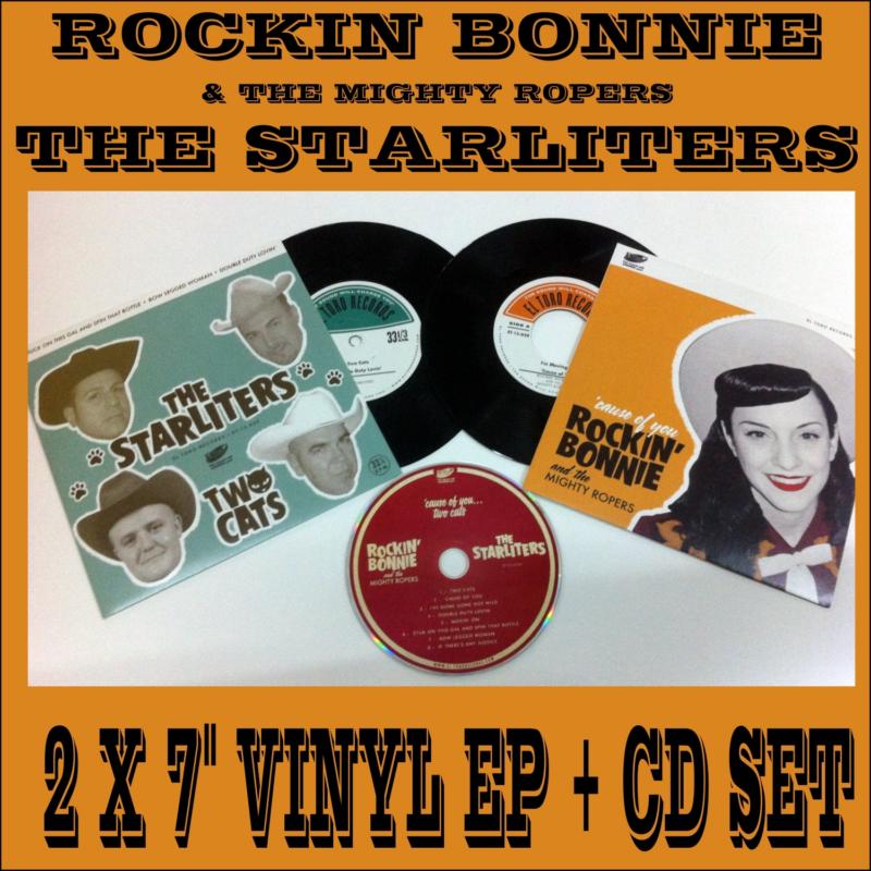 Picture of Rockin Bonnie & The Mighty Ropers / The Starlighters - Cause Of You / Two Cats