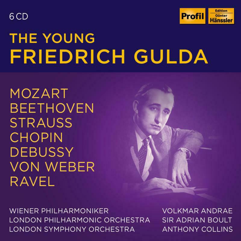 Picture of Gulda/Lso/Vpo/Lpo - The Young Friedrich Gulda: Mozart, Beethoven, Strauss, Chopin, Debussy, Von Weber & Ravel