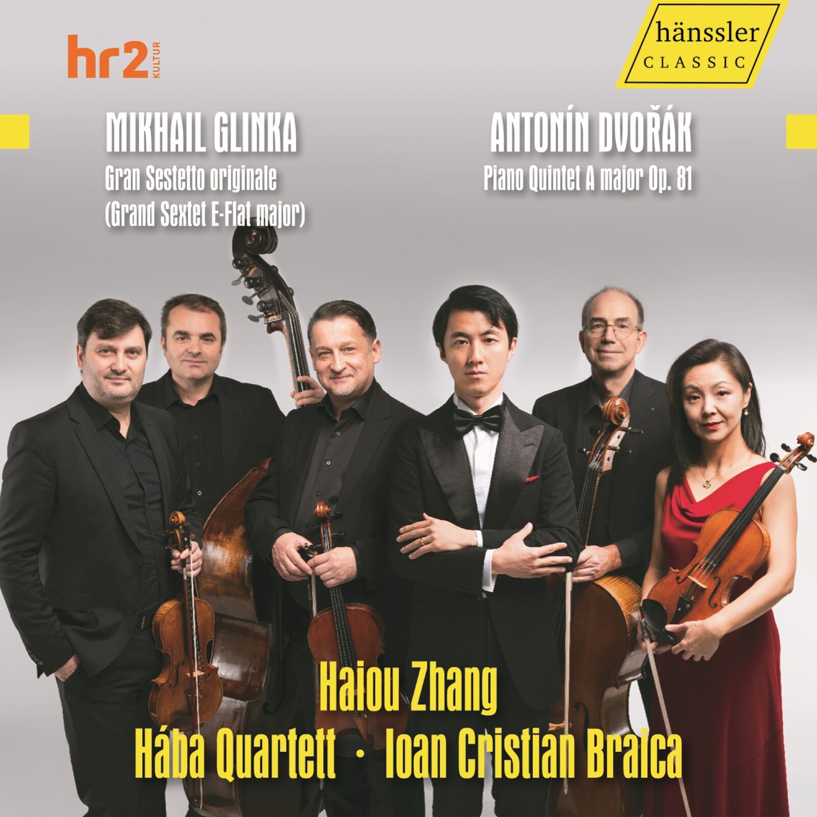 Picture of Haiou Zhang; Haba Quartett; Ioan Cristian Braica - Mikhail Glinka: Grand Sextet E-Flat Major; Antonin Dvorak: Piano Quintet A Major Op. 81