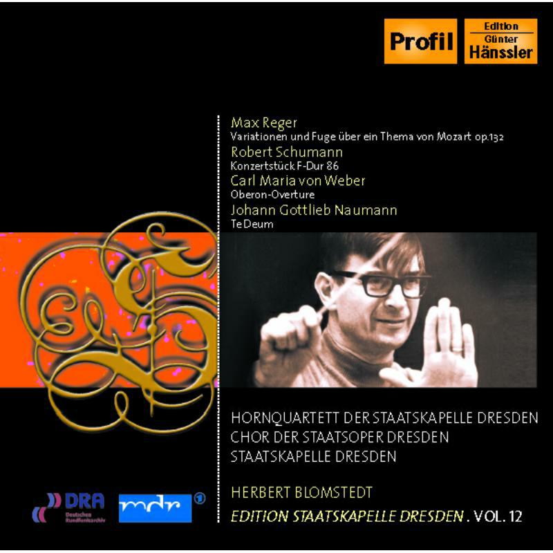 Picture of Staatskapelle Dres:Blomstedt - REGER: Variations and Fugue on a Theme of Mozart / SCHUMANN: Conzertstuck in F major for 4 Horns
