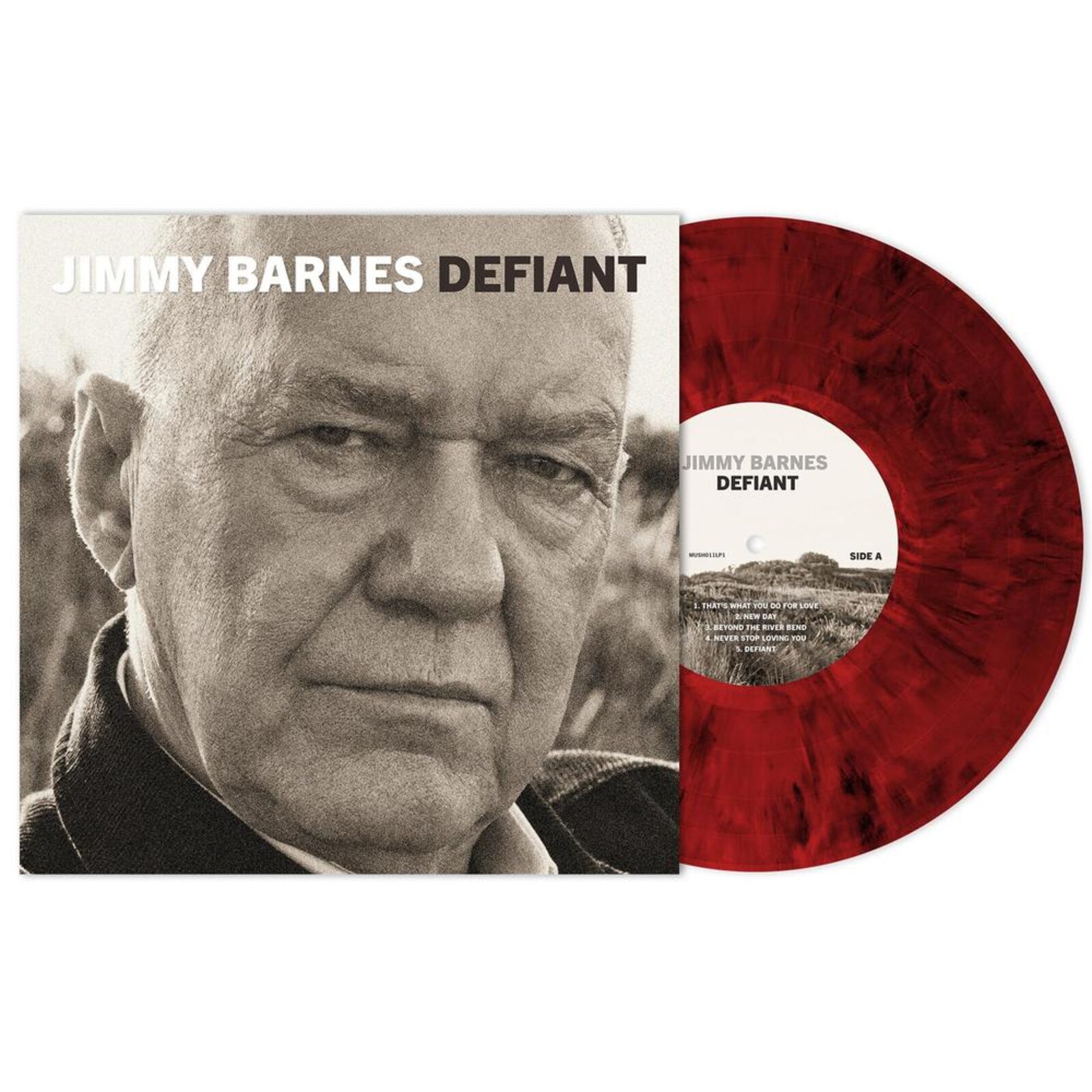 Picture of Jimmy Barnes - Defiant (Red / Black Marbled Vinyl)