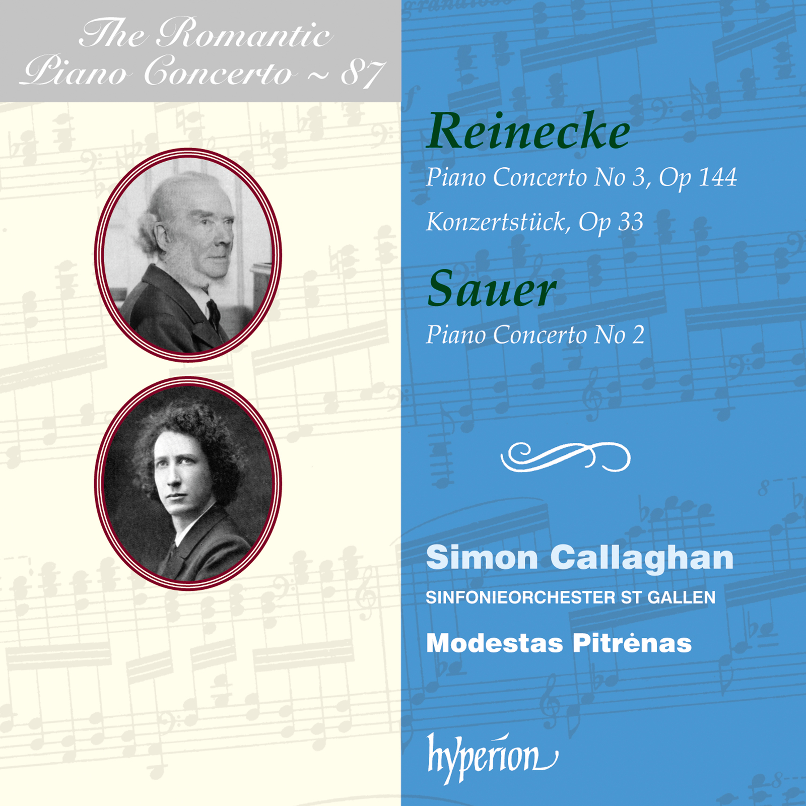 Picture of Simon Callaghan, Sinfonieorchester St Gallen - Reinecke & Sauer: Piano Concertos
