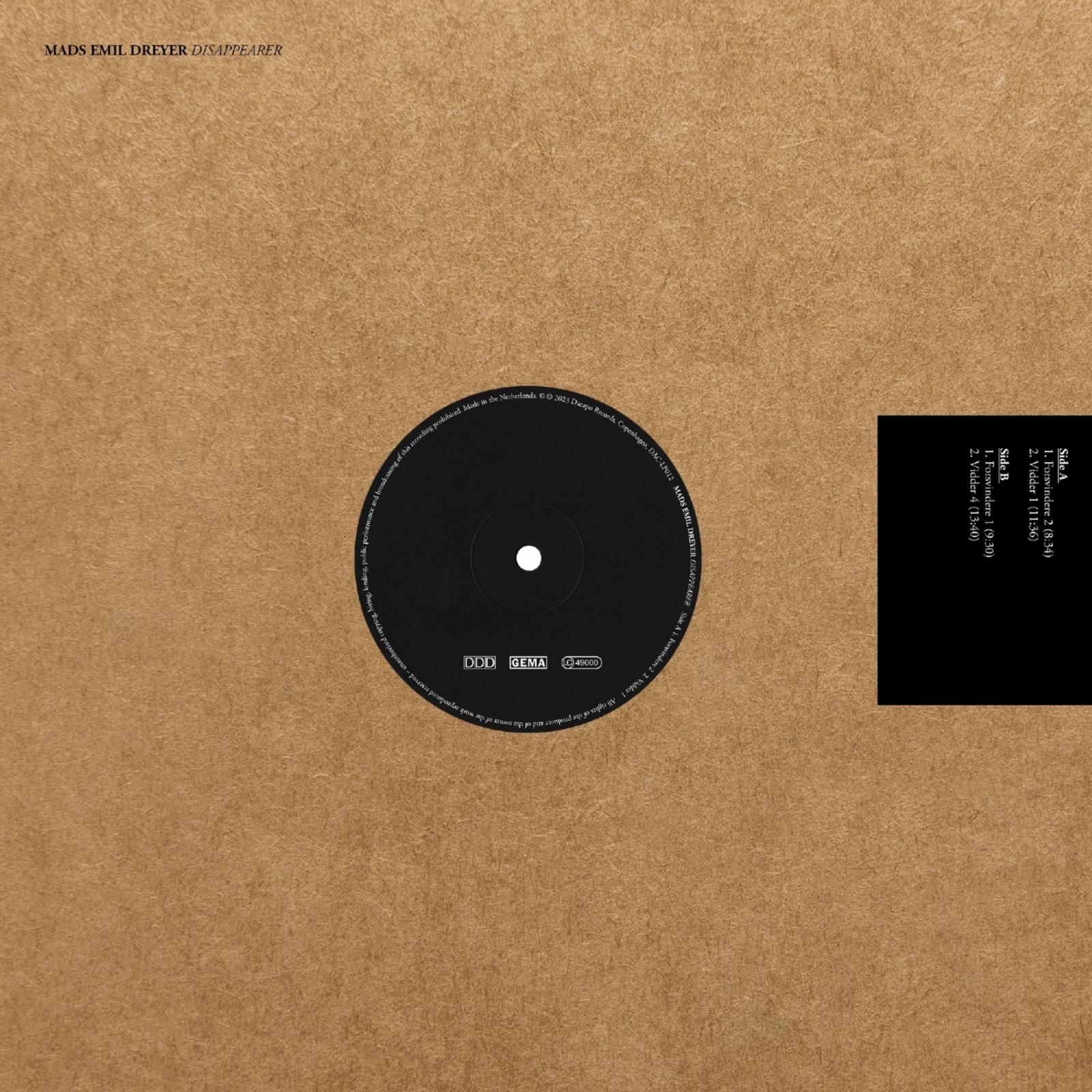 Picture of Neko3/Wuerth/Dreyer - Dreyer - Disappearer