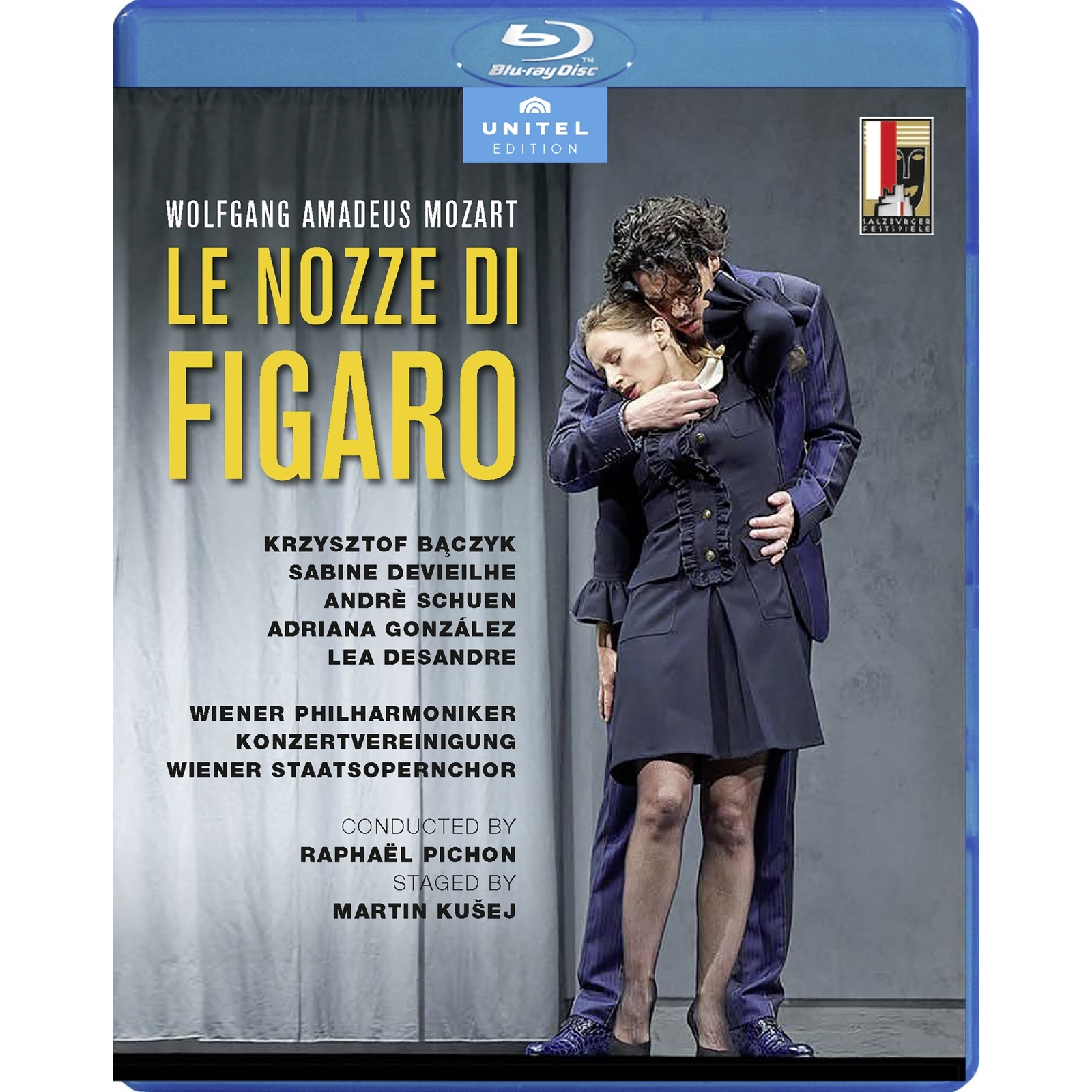 Picture of Krzysztof Baczyk; Sabine Devieilhe; Andre Schuen; Adriana Gonzalez; Lea Desandre; Kristina Hammarstrom; Konzertvereinigung Wiener Staatsopernchor; Wiener Philharmoniker; Martin Kusej; Raphael Pichon - Wolfgang Amadeus Mozart: Le nozze di Figaro