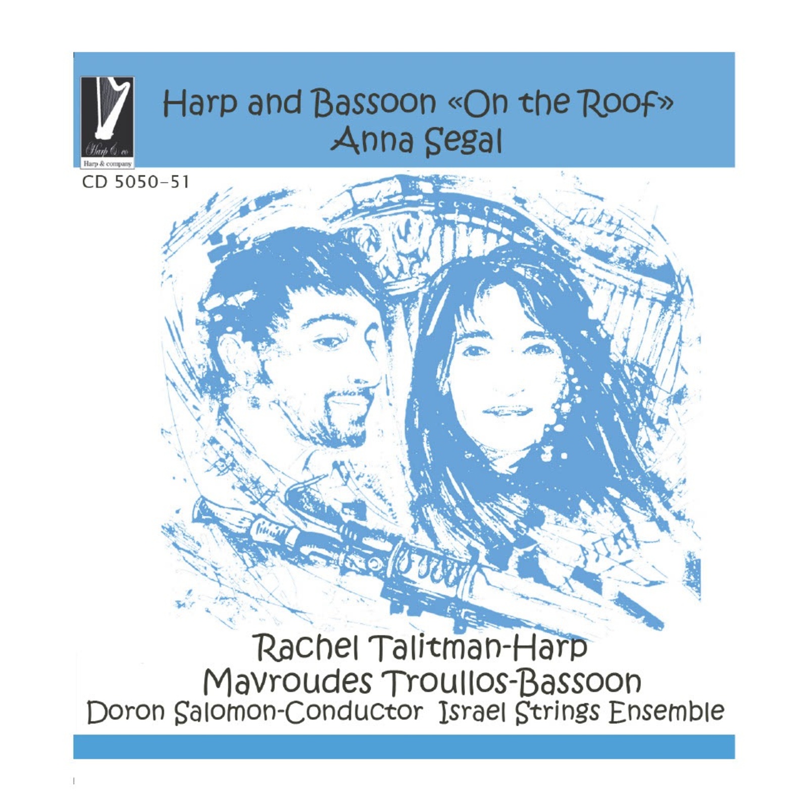 Picture of Rachel Talitman & Mavroudes Troullos - Harp and Bassoon On the Roof - Music by Anna Segal