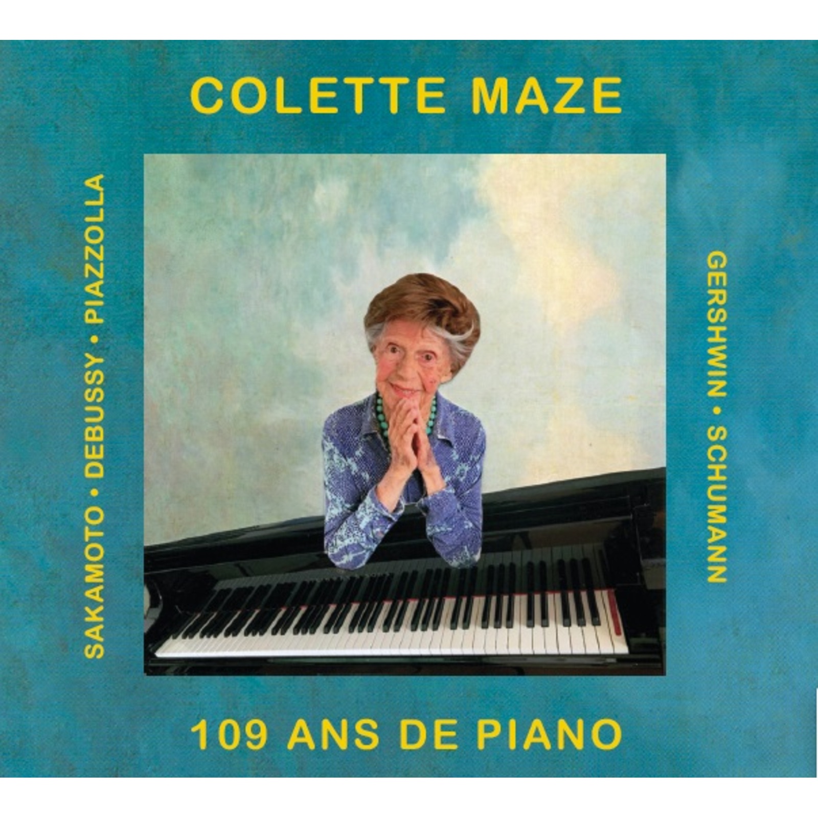 Picture of Colette Maze; Bertrand Caze - Colette Maze: 109 Years of Piano (109 and de piano) featuring works by Sakamoto; Debussy; Piazzolla; Gershwin; Schumann