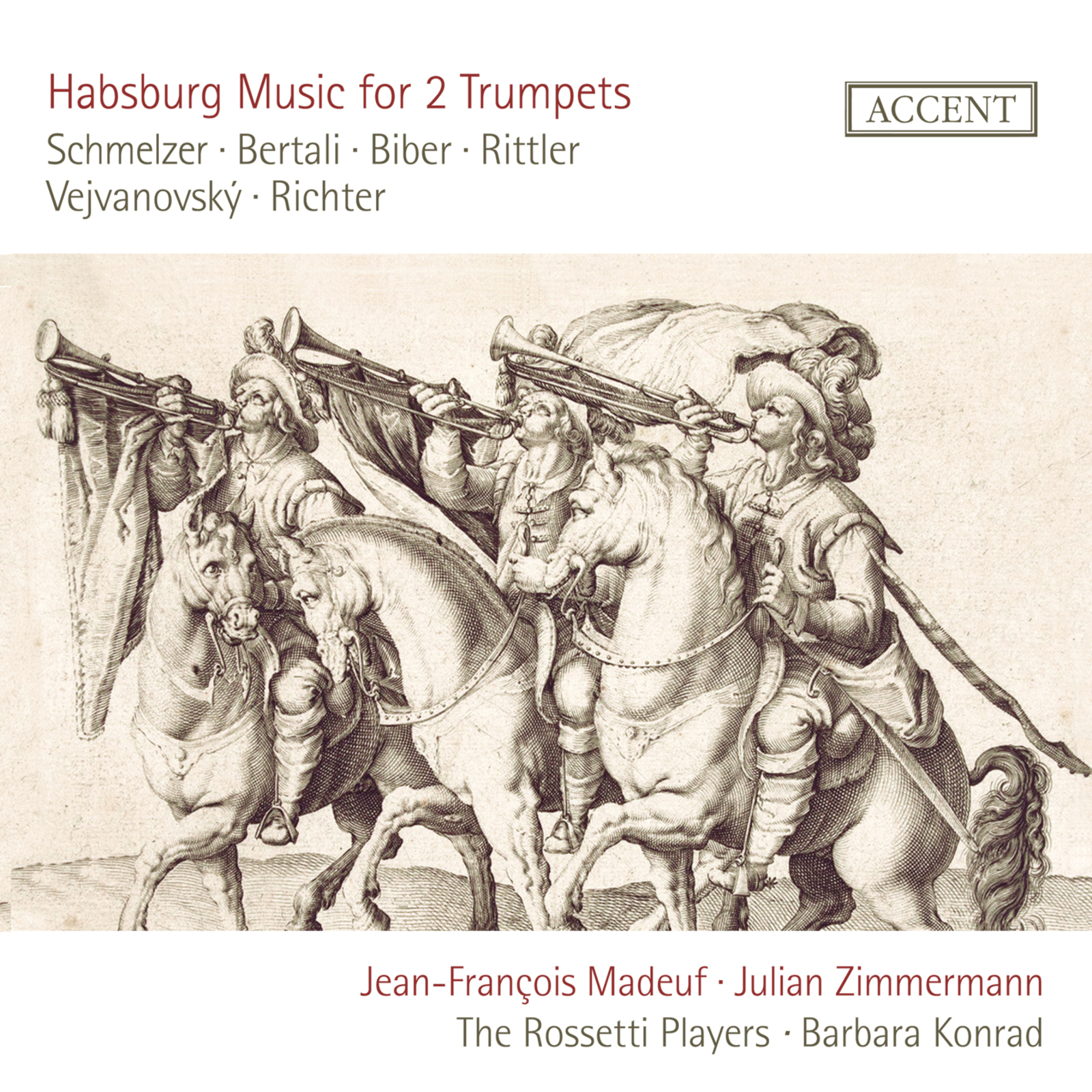 Picture of Jean-Francois Madeuf; Julian Zimmermann; Barbara Konrad; The Rossetti Players - Habsburg Music for two Trumpets