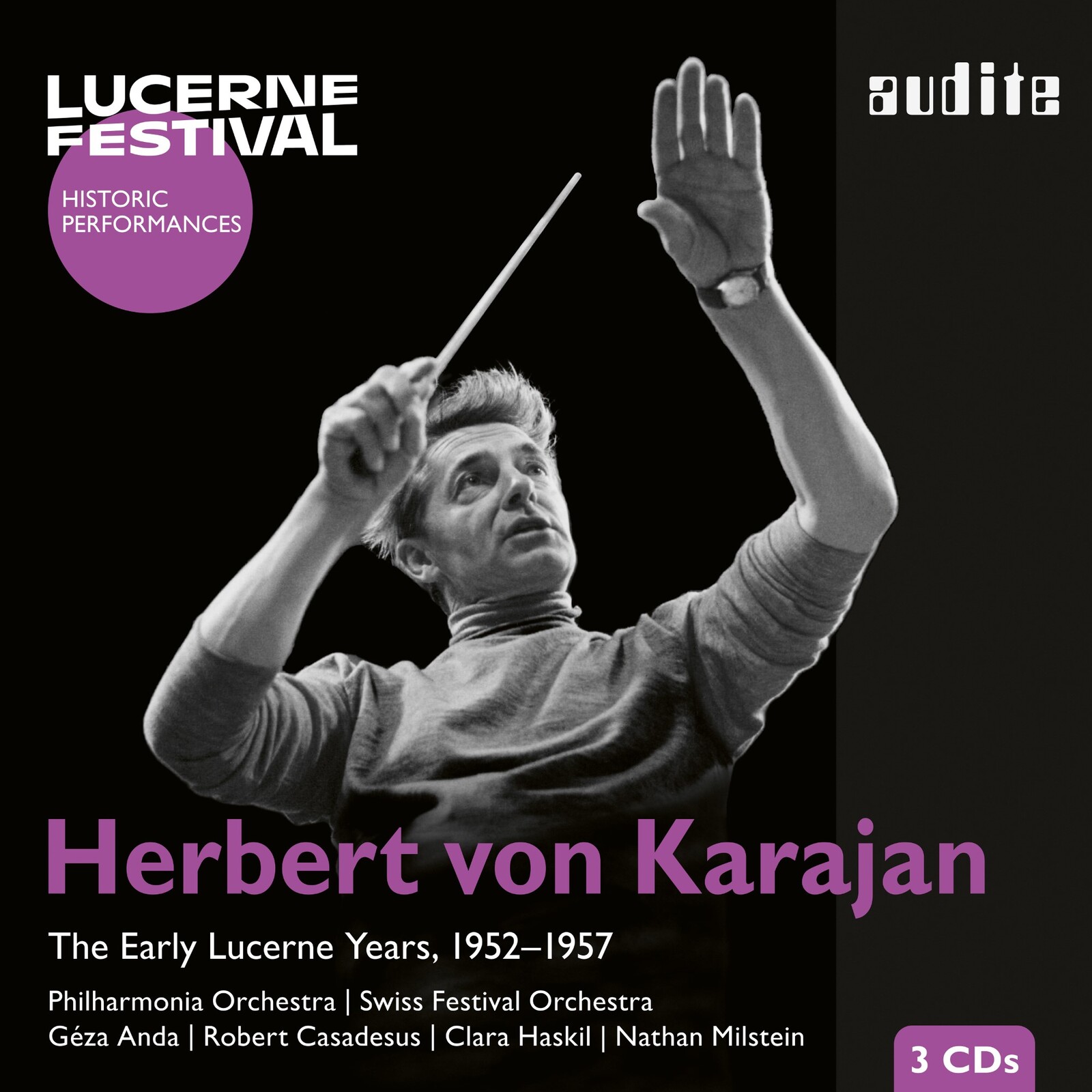 Picture of Robert Casadesus; Nathan Milstein; Clara Haskil; Schweizerisches Festspielorchester; Philharmonia Orchestra; Herbert von Karajan - Herbert von Karajan - The Early Lucerne Years