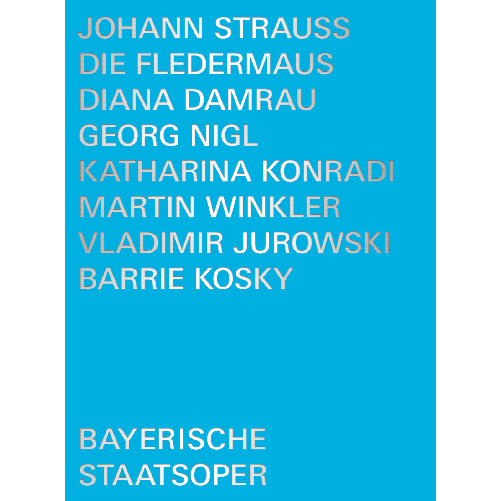 Picture of Diana Damrau; Georg Nigl; Katharina Konradi; Martin Winkler; Andrew Watts; Sean Panikkar; Markus Bruck; Kevin Conners; Miriam Neumaier; Max Pollak; Franz J. Strohmeier; Danilo Brunetti; Giovanni Corrado; Deniz Doru; Oliver Petriglieri; Bayiersche Staatsoper; Barrie Kosky; Christoph Heil; Vladimir Ju - Johann Strauss: Die Fledermaus