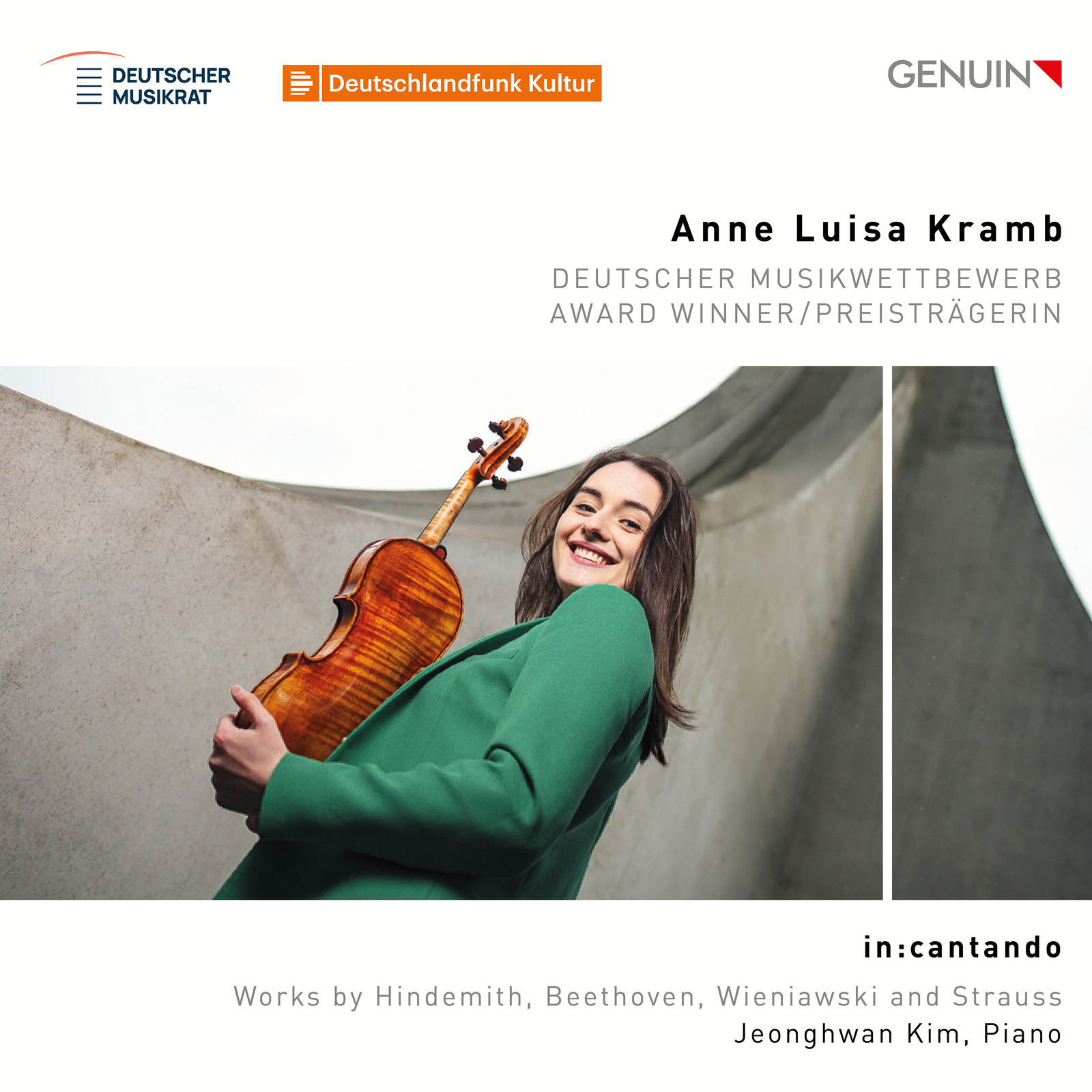 Picture of Anne Luisa Kramb; Jeonghwan Kim - in:cantado: Works by Hindemith, Beethoven, Wieniawski and Strauss