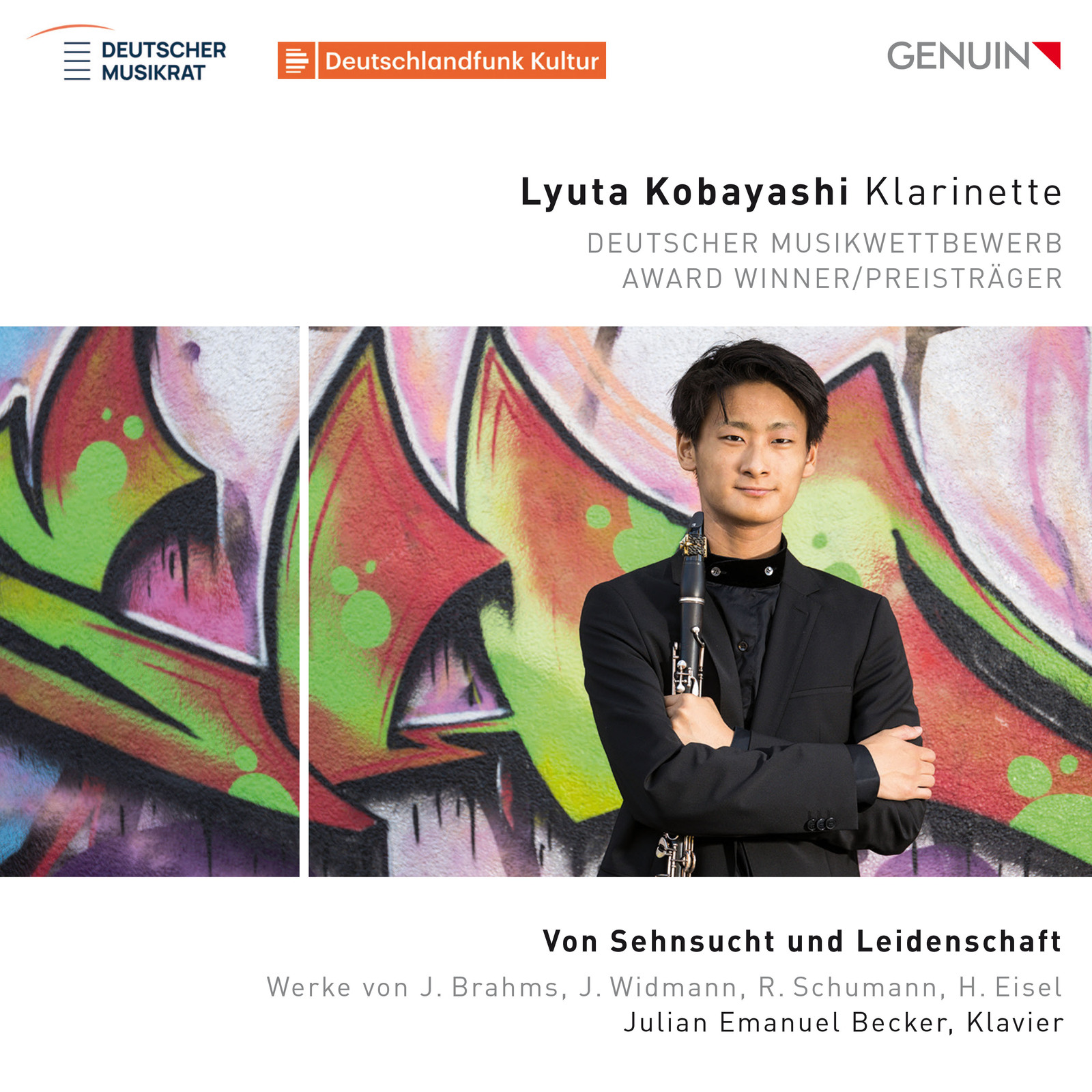 Picture of Lyuta Kobayashi; Julian Emanuel Becker - Von Sehnsucht und Leidenschaft: Work from Johannes Brahms, Jorg Widmann, Robert Schumann and Helmut Eisel