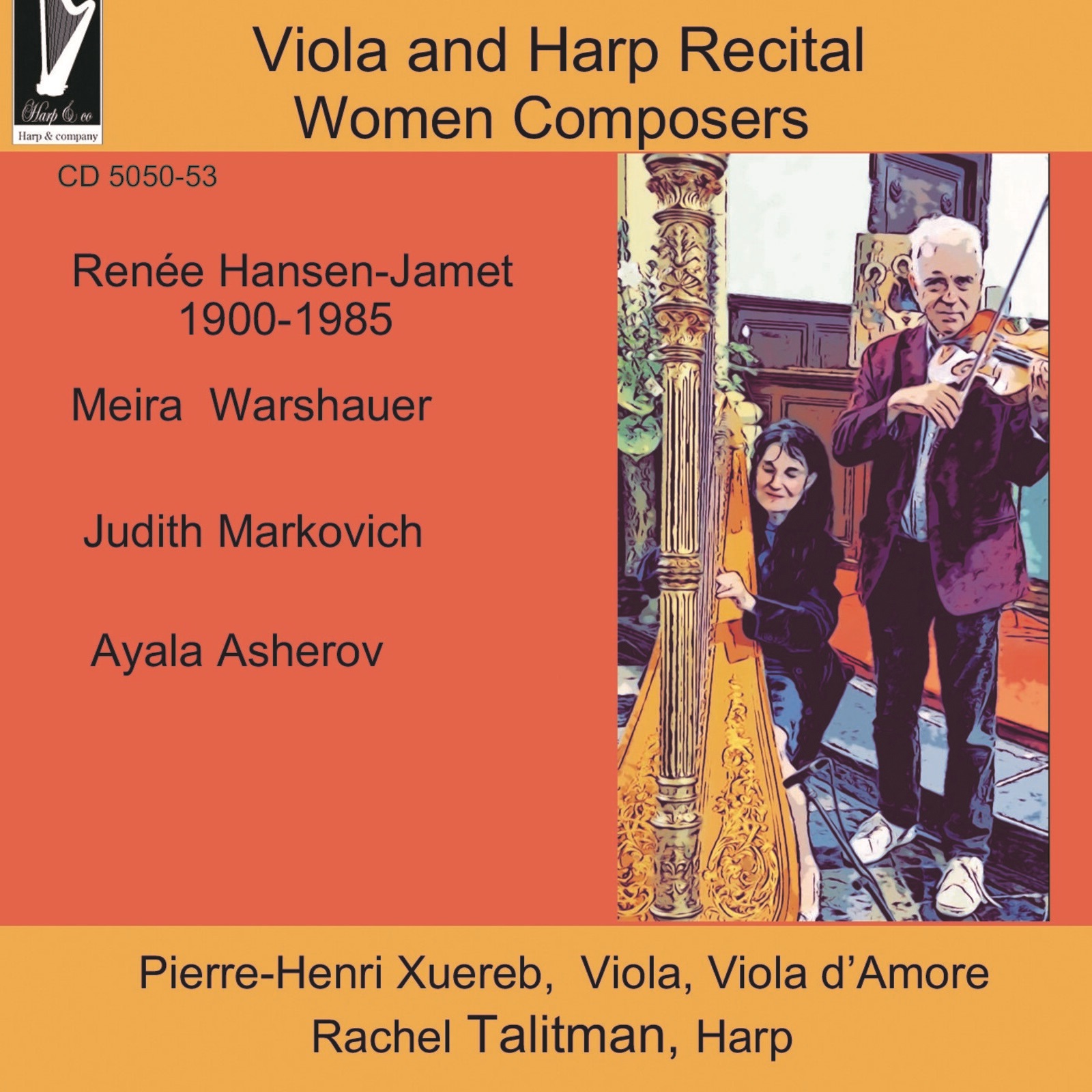 Picture of Pierre-Henri Xuereb; Rachel Talitman - Viola and Harp Recital: Women Composers