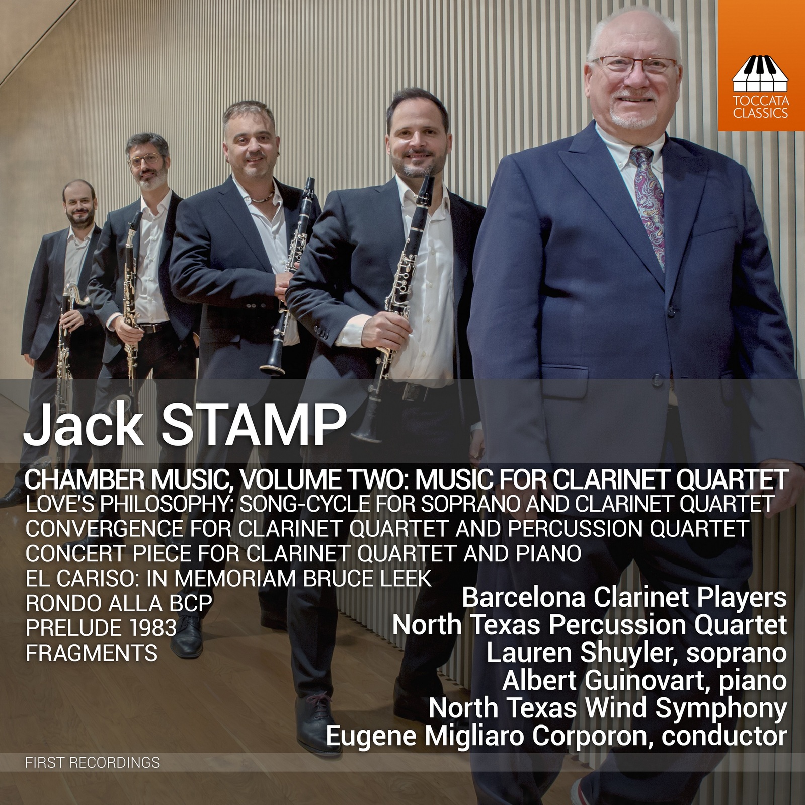 Picture of Barcelona Clarinet Players; North Texas Percussion Quartet; Lauren Shuyler; Albert Guinovart; North Texas Wind Symphony; Eugene Migliaro Corporon - Jack Stamp: Chamber Music, Vol. 2