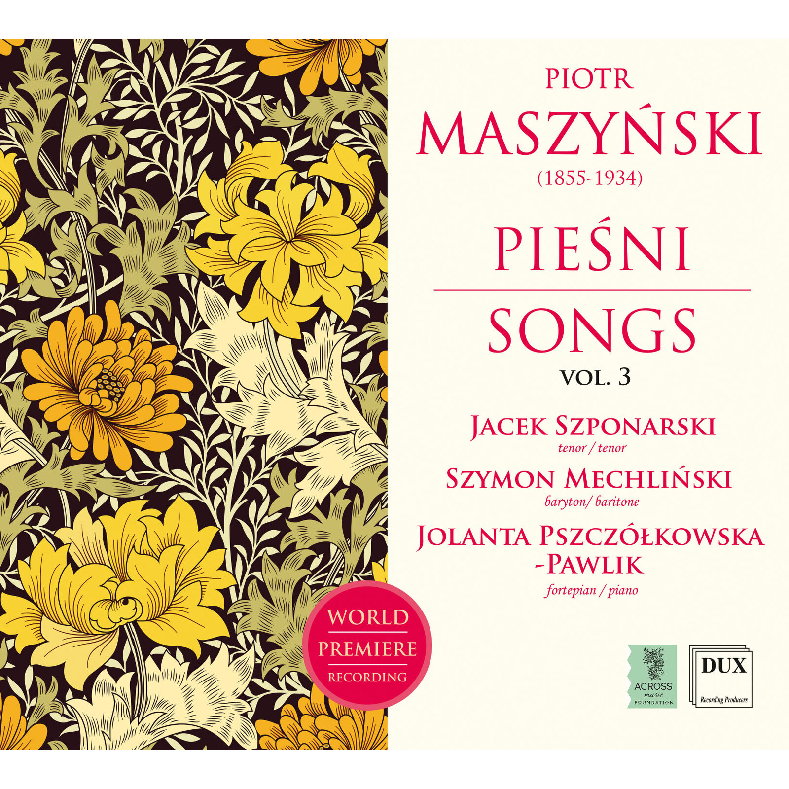 Picture of Jacek Szponarski, Szymon Mechlinski, Jolanta Pszczolkowsla-Pawlik - Maszynski Songs Vol. 3