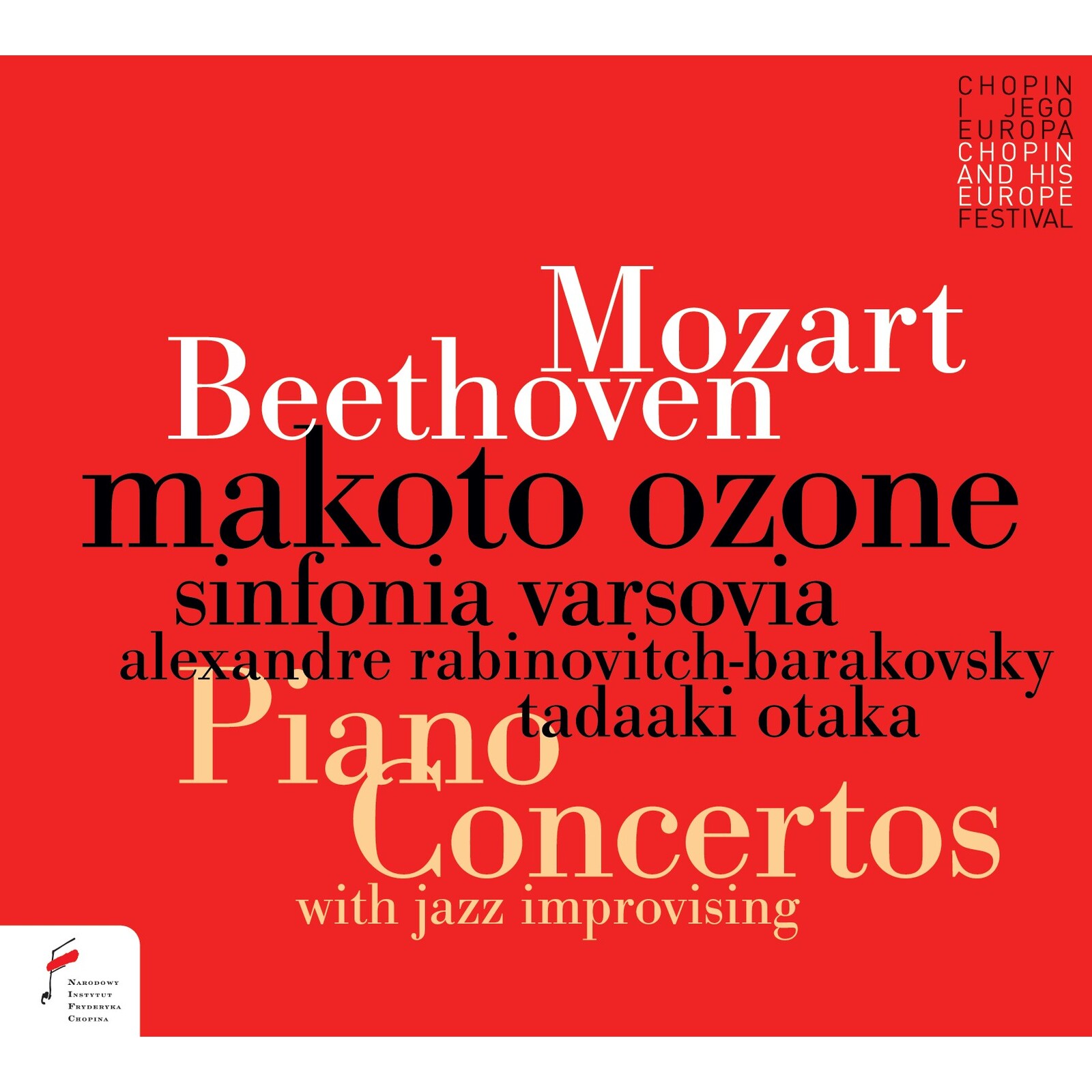 Picture of Makoto Ozone, Sinfonia Varsovia, Alexandre Rabinovitch-Barakovsky, Tadaaki Otaka - Mozart & Beethoven Piano Concertos with Jazz Improvisations