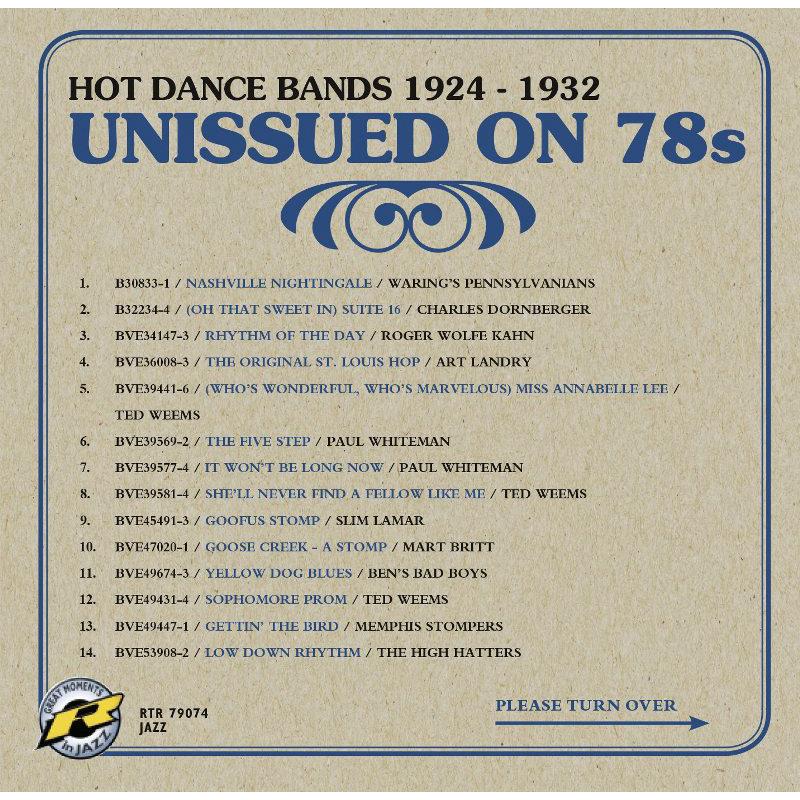 Picture of Various Artists - Unissued On 78s - Hot Dance Bands 1924-1932