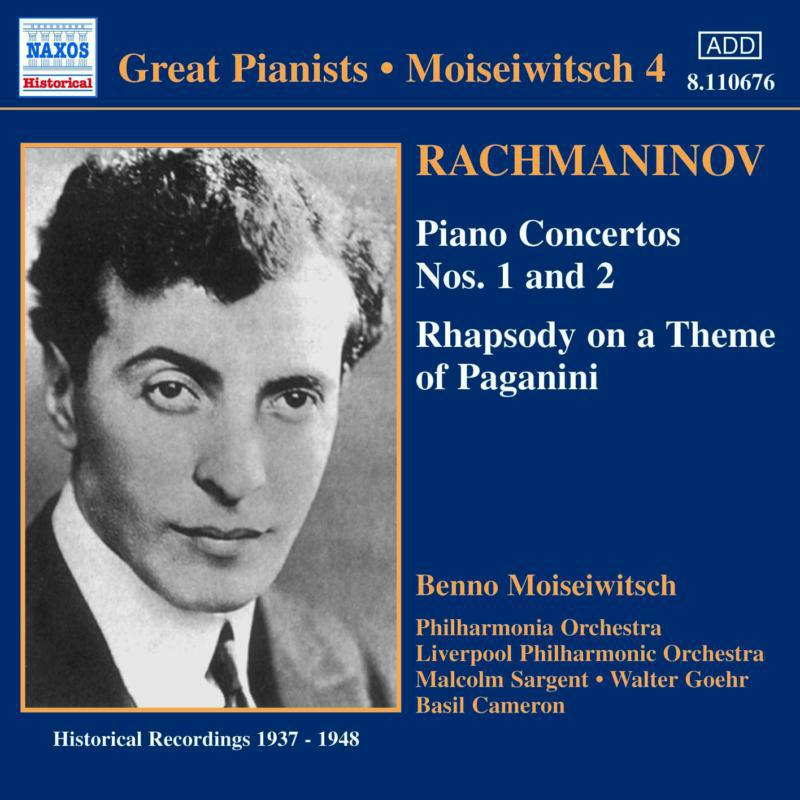 Picture of Moiseiwitsch - RACHMANINOV: Piano Concertos Nos. 1 and 2