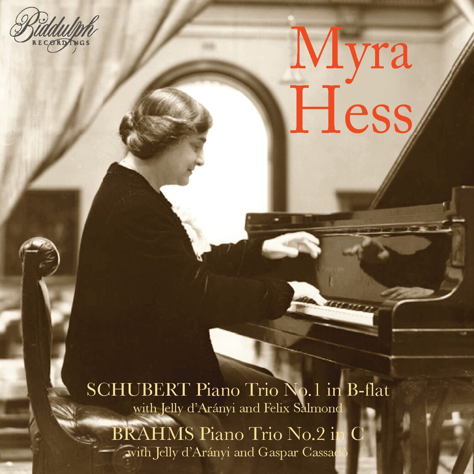 Picture of Myra Hess; Jelly d'Aranyi; Felix Salmond; Gaspar Cassado - Myra Hess plays Trios by Schubert & Brahms