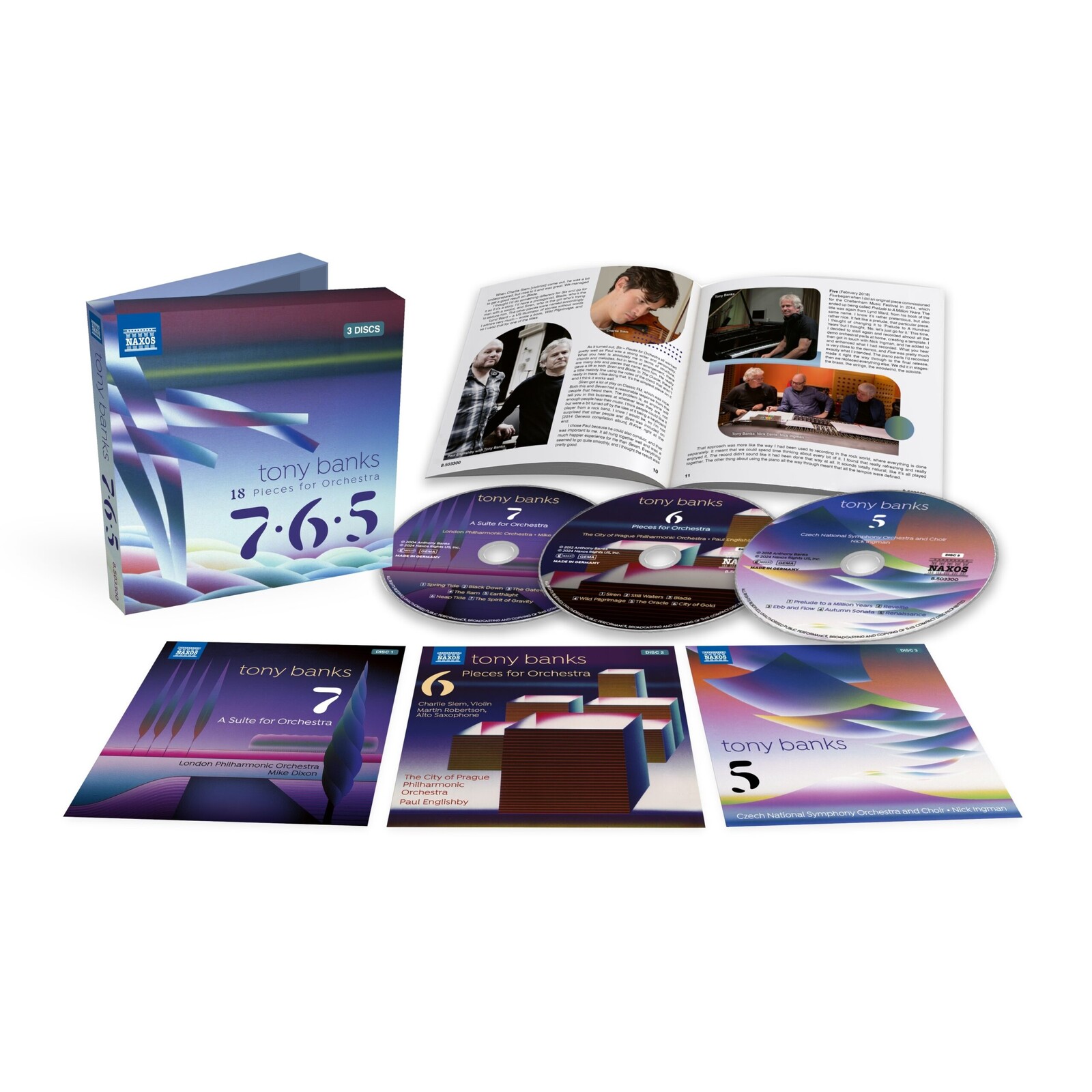 Picture of Tony Banks; John Barclay; Charlie Siem; Martin Robertson; Duduk Frank Ricotti; Skaila Kanga; Czech National Symphony Choir and Orchestra; The City of Prague Philharmonic Orchestra; London Philharmonic Orchestra; Mike Dixon; Paul Englishby; Nick Ingman - Tony Banks: 7 � 6 � 5 (18 Pieces for Orchestra)