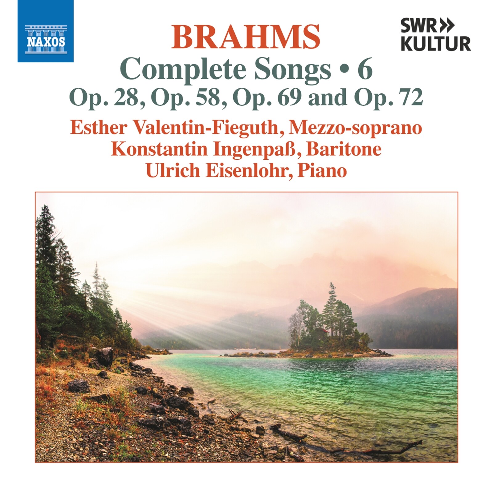 Picture of Esther Valentin-Fieguth; Konstantin Ingenpas; Ulrich Eisenlohr - Johannes Brahms: Complete Songs, Vol. 6 (Op. 28, Op. 58, Op. 69 and Op. 72)