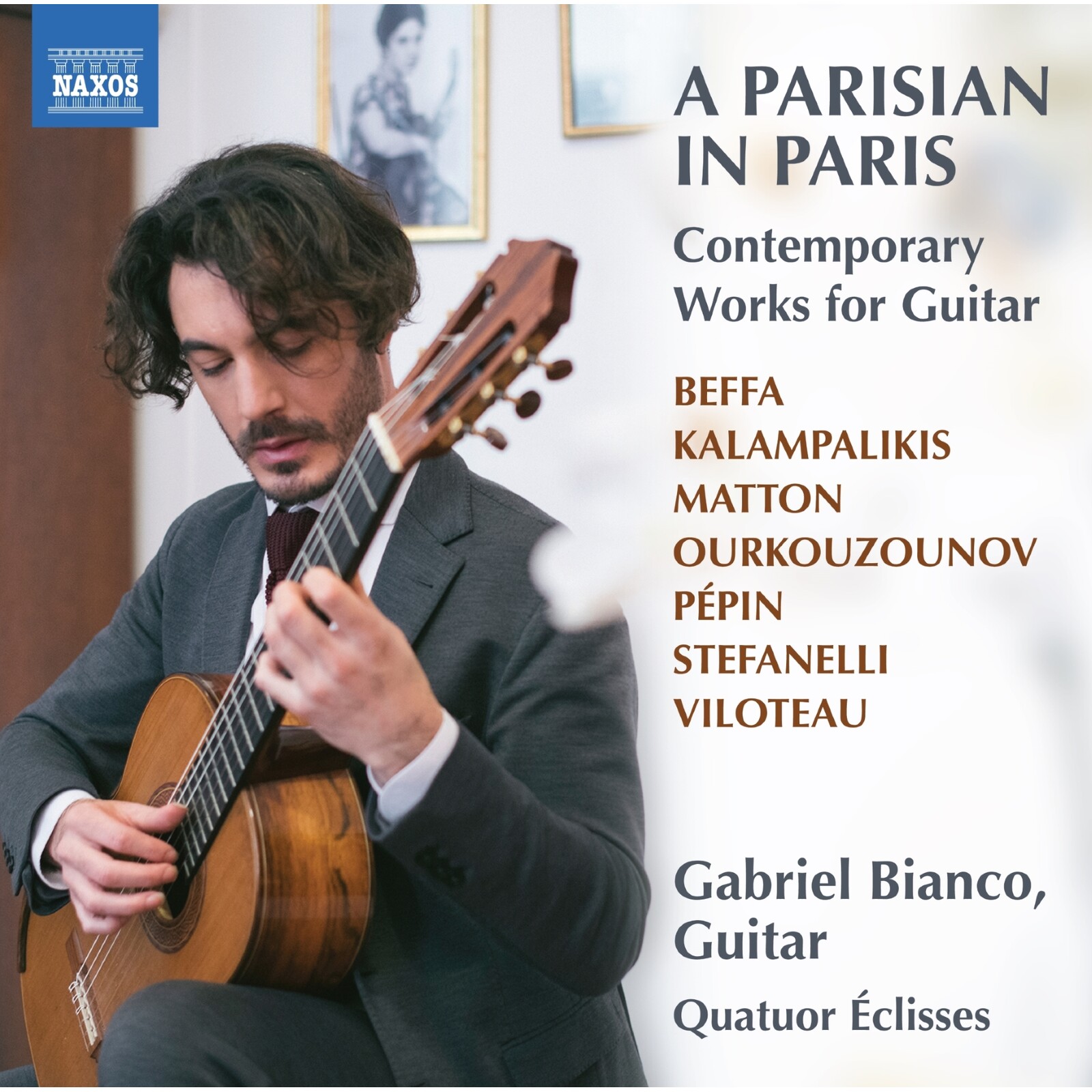 Picture of Gabriel Bianco; Quatuor Eclisses - A Parisian in Paris - Contemporary Works for Guitar