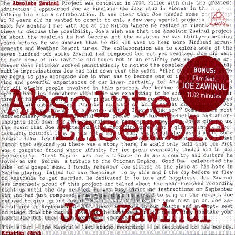Picture of Absolute Ensemble & Joe Zawinul - Absolute Zawinul
