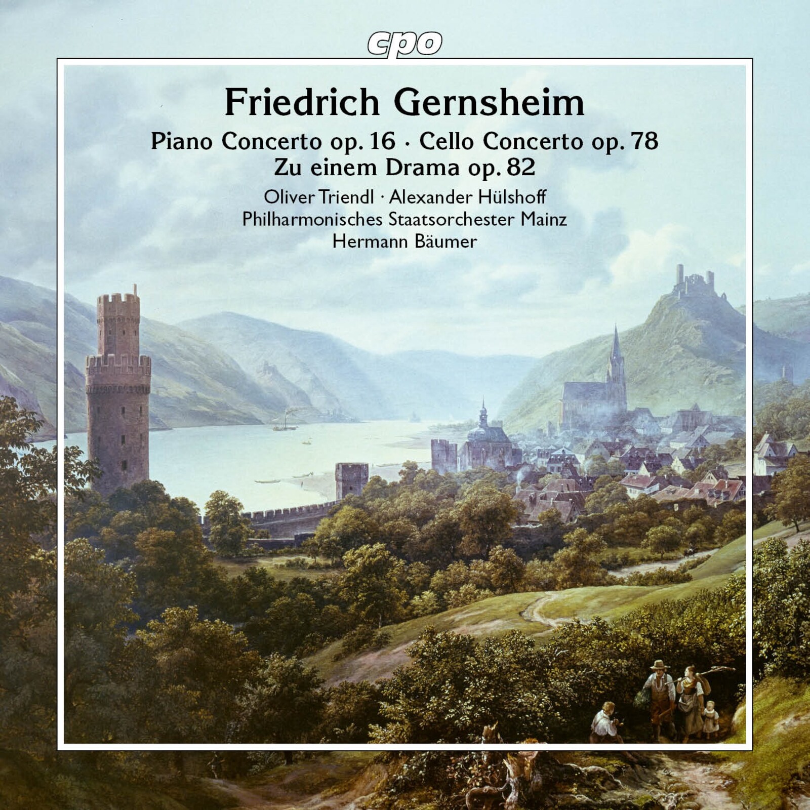 Picture of Oliver Triendl; Alexander Hulshoff; Philharmonisches Staatsorchester Mainz; Hermann Baumer - Friedrich Gernsheim: Piano Concerto, Op. 16; Cello Concerto, Op. 78; Zu einem Drama, Op. 82
