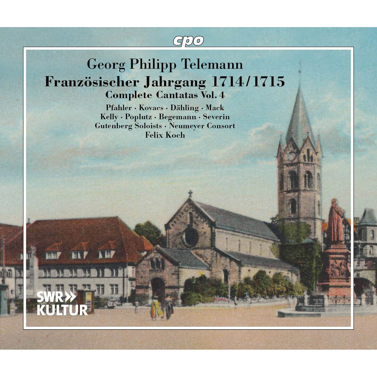 Picture of Annemarie Pfahler; Agnes Kovacs; Matthias Dahling; Jeff Mack; Fabian Kelly; Georg Poplutz; Hans Christoph Begemann; David Severin; Gutenberg Soloists; Neumeyer Consort - Georg Philipp Telemann: French Church Year 1714/1715 - Complete Cantatas, Vol. 4