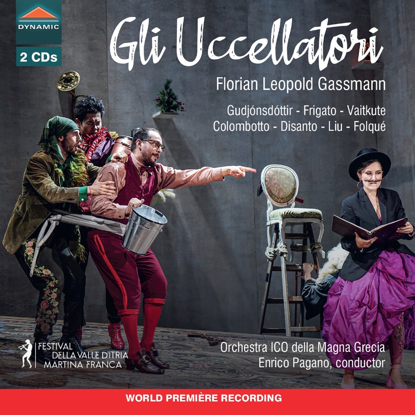 Picture of Bryndis Gudjonsdottir; Massimo Frigato; Justina Vaitkute; Elia Colombotto; Angelica Disanto; Huigang Liu; Joan Folque; Orchestra ICO della Magna Grecia; Enrico Pagano - Florian Leopold Gassmann: Gli Uccellatori