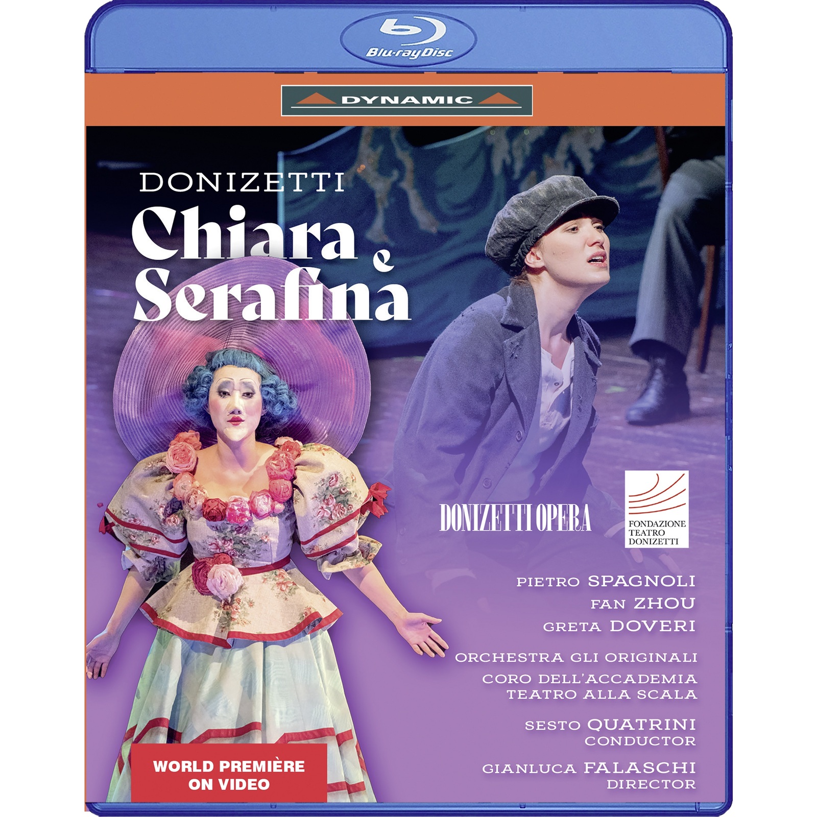 Picture of Pietro Spagnoli; Matias Moncada; Fan Zhou; Greta Doveri; Hyun-Seo Davide Park; Sung-Hwan Damien Park; Coro dell'Accademia Teatro alla Scala; Salvo Sgro; Orchestra Gli Originali; Gianluca Falaschi; Sesto Quatrini - Gaetano Donizetti: Chiara e Serafina