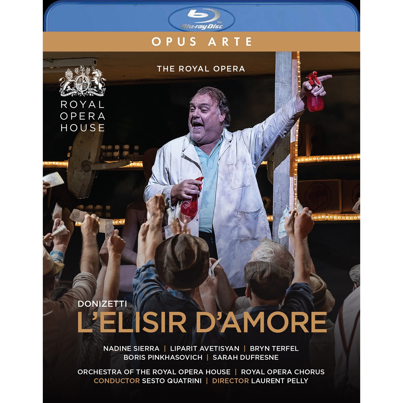 Picture of Nadine Sierra; Liparit Avetisyan; Bryn Terfel; Boris Pinkhasovich; Sarah Dufresne; Royal Opera Chorus; Orchestra of the Royal Opera House; Sesto Quatrini - Gaetano Donizetti: L'elisir d'amore
