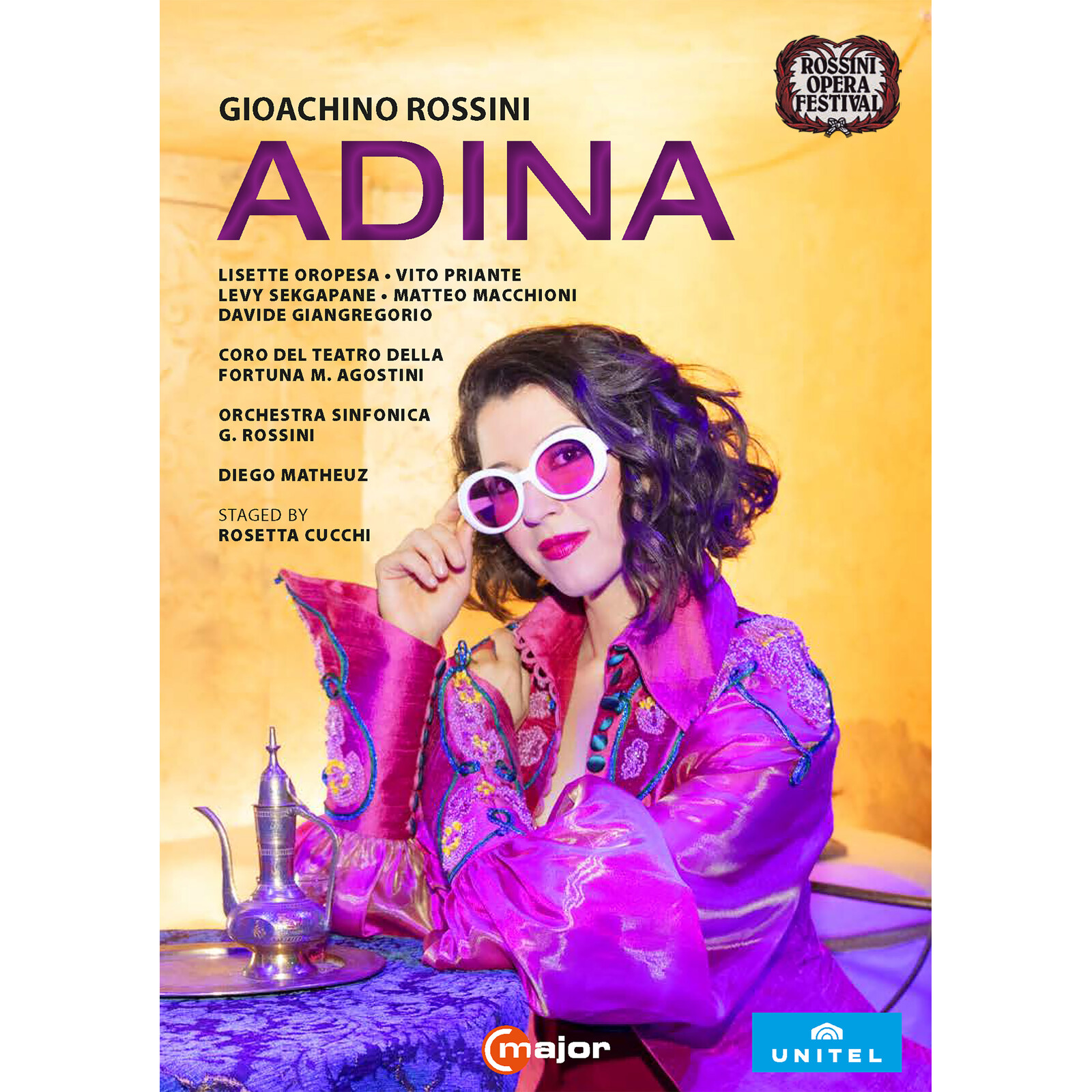Picture of Lisette Oropesa; Vito Priante; Levy Sekgapane; Matteo Macchioni; Davide Giangregorio; Coro del Teatro della Fortuna M. Agostini; Orchestra Sinfonica G. Rossini; Rosetta Cucchi; Diego Matheuz - Gioachino Rossini: Adina