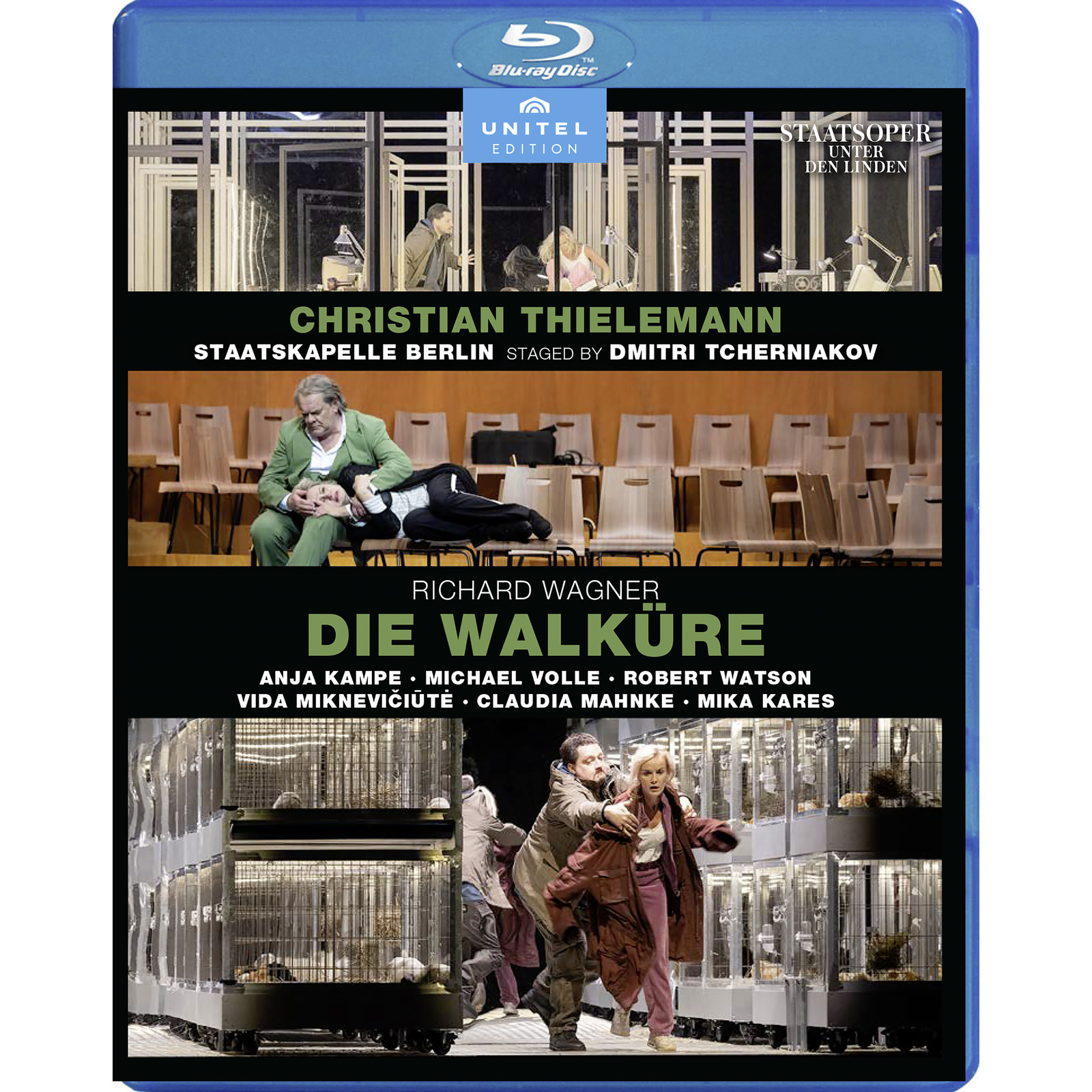 Picture of Anja Kampe; Michael Volle; Robert Watson; Vida Mikneviciute; Claudia Mahnke; Mika Kares; Staatskapelle Berlin; Dmitri Tcherniakov; Christian Thielemann - Richard Wagner: Die Walkure